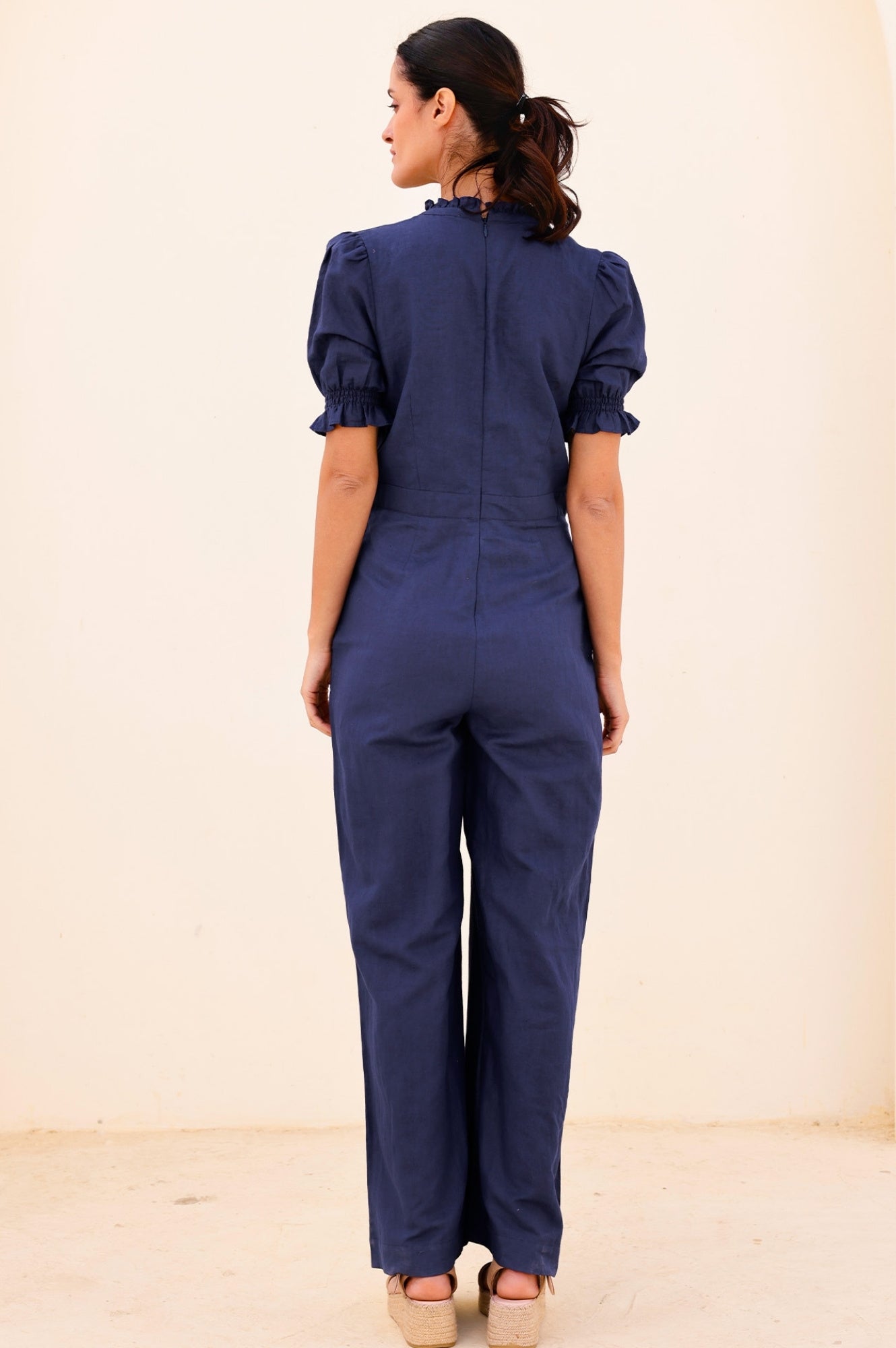 Tallulah Jumpsuit for Women - Navy Blue One Piece Romper with Pockets | Perfect for Casual Outings, Beach Vacations & Summer Fashion