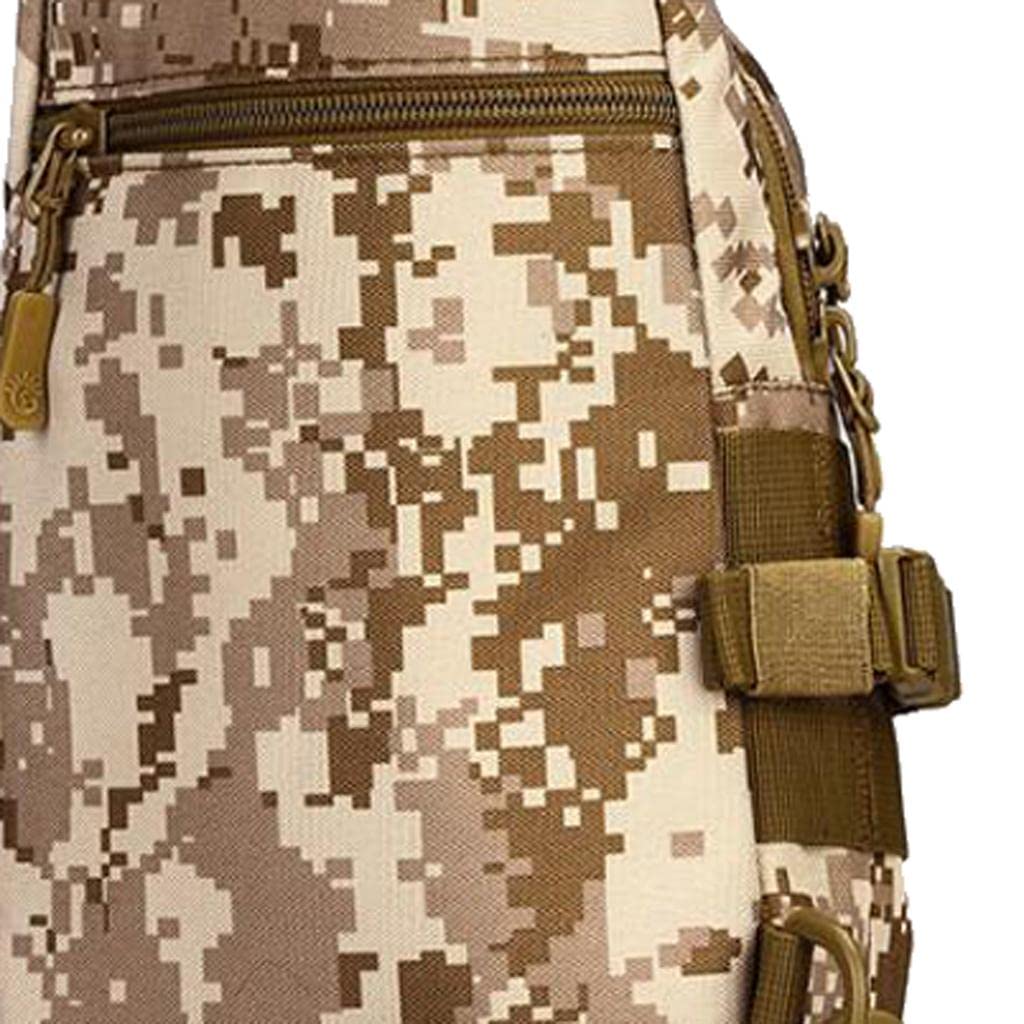 UJEAVETTE® Tactical Shoulder Bag - Crossbody Chest Pack with Water Bottle Pouch - Desert Digital Camo Backpack for Hiking, Travel & Outdoor Adventures