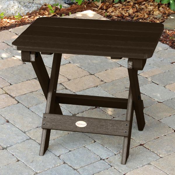 Portable Outdoor Folding Adirondack Side Table - Lightweight Patio Furniture for Camping, Beach, Garden & Poolside Use