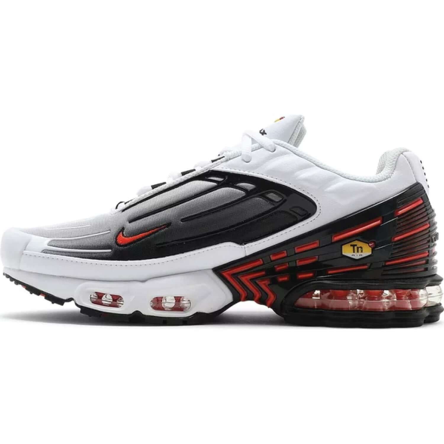 Nike Air Max Plus 3 Running Shoes - White/Team Orange Colorway - Men's Athletic Sneakers for Gym, Jogging & Casual Wear