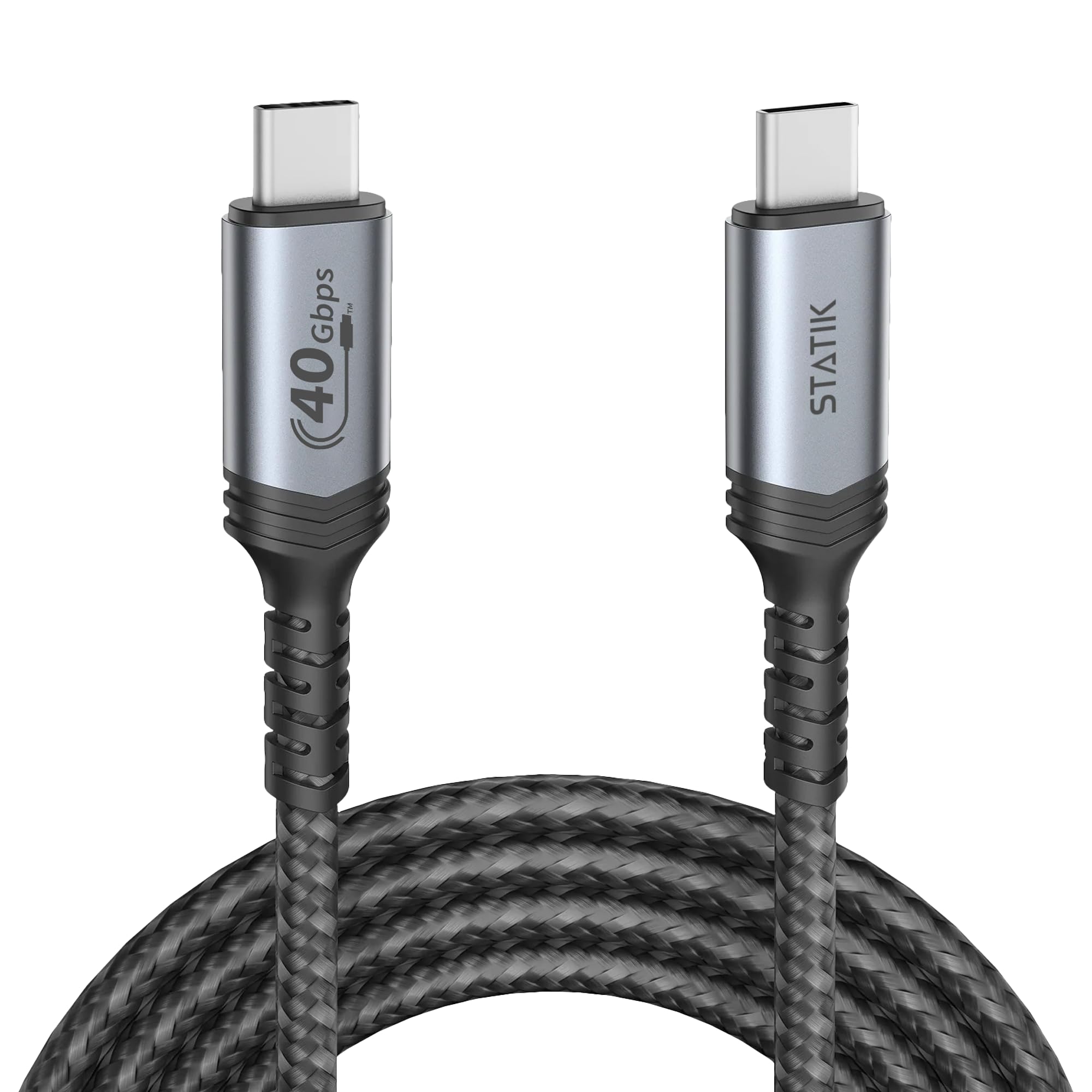 STATIK Ultra4 240W USB C to USB C Fast Charging Cable 3ft - 40Gbps High-Speed Data Transfer, BlitzCharge Technology, Supports 8K Video & HD Displays - Perfect for MacBook Pro, Galaxy S23, iPad Pro & USB-C Laptops