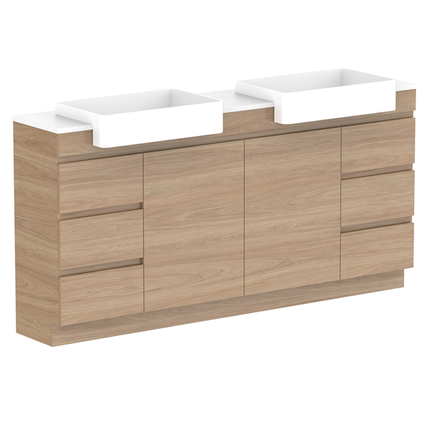 ADP Glacier Pro Semi Recessed Vanity Set with Solid Surface Top - 24