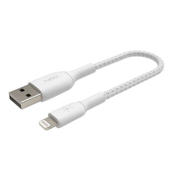 Belkin Braided USB A to Lightning Cable - Durable Fast Charging Cord for iPhone, iPad - Perfect for Home, Office & Travel