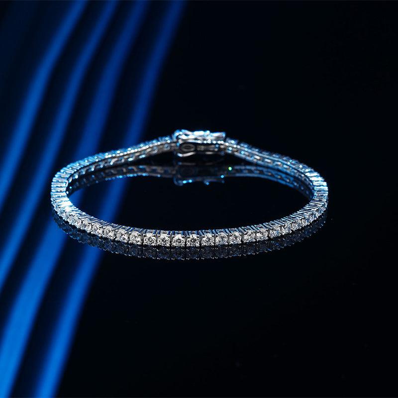 Elegant Sterling Silver Diamond Bracelet for Women - Perfect Birthday Gift for Girlfriend, Wife, or Daughter | Ideal for Anniversaries, Valentine's Day & Special Occasions