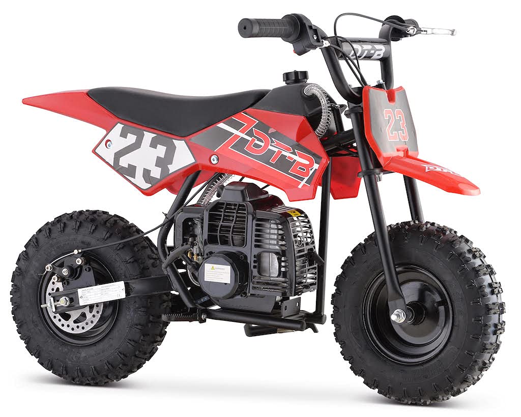 Best 50cc Kids Dirt Bike - Red 2-Stroke Gas Pit Bike for Boys & Girls | Off-Road, Trail Riding & Backyard Fun