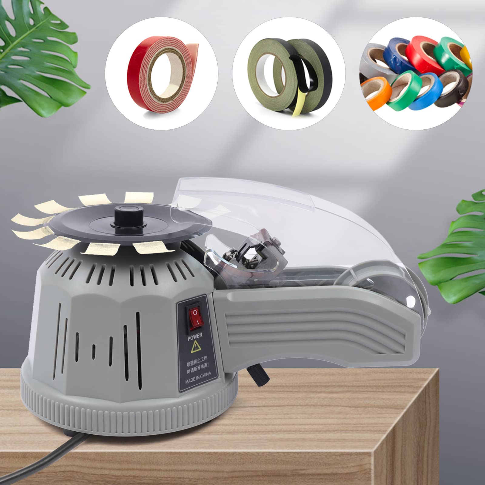 Electric Tape Dispenser - Automatic Tape Cutting Machine with Rotary Disc for Scotch, Aluminum Foil & Mara Tape | Perfect for Packaging, Shipping & DIY Projects