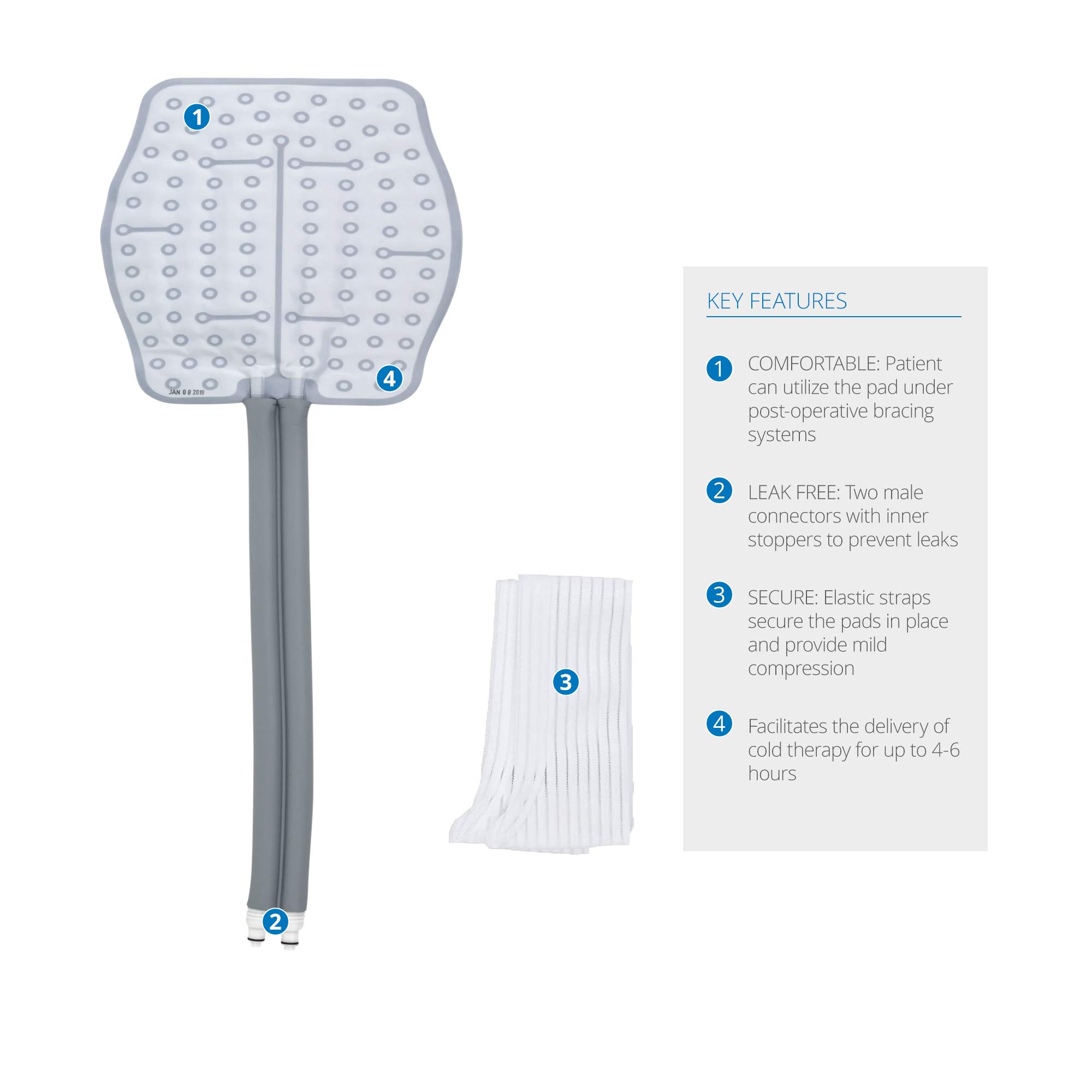 Ossur Cold Rush Therapy Machine System with Lumbar Pad - Ergonomic, Adjustable Wrap for Pain Relief - Quiet, Lightweight Cryotherapy Freeze Kit Pump for Knee, Back & Muscle Recovery - Ideal for Athletes & Post-Surgery Rehabilitation