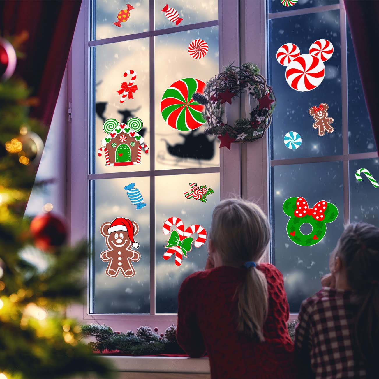 41Pcs Christmas Wall Decals & Floor Stickers - Peppermint Candy Decor for Holiday Home, Party, Candyland Theme | Perfect for Walls, Floors, Windows, Gifts & Festive Decorations