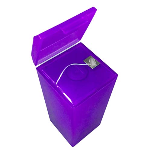 HEALLILY Refillable Dental Floss Case with 50M Floss - Purple Portable Travel Tooth Floss Holder for Fresh Breath & Oral Hygiene | Perfect for Home, Office, Gym & Travel Essentials
