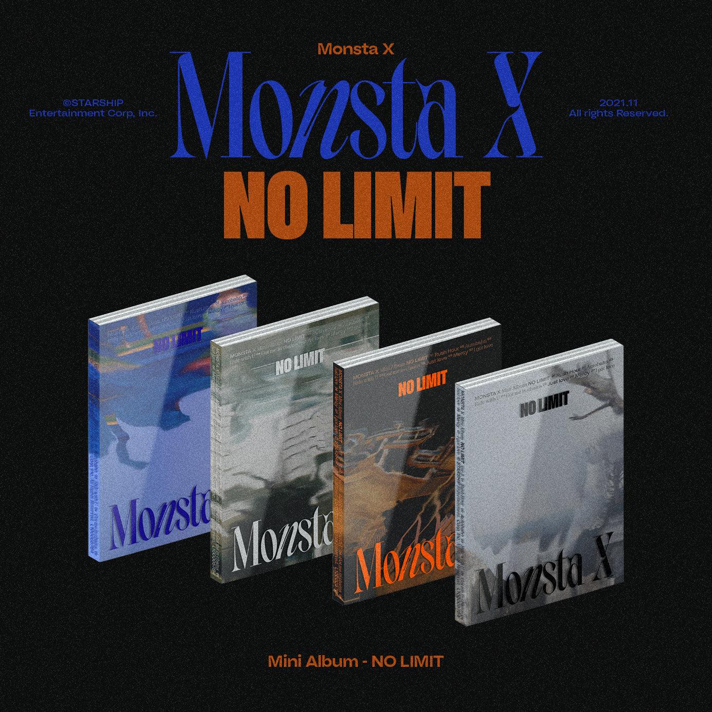 MONSTA X 10TH MINI ALBUM 'NO LIMIT' - K-POP CD with Photobook & Poster | Perfect for K-POP Fans, Collectors and Gift Giving