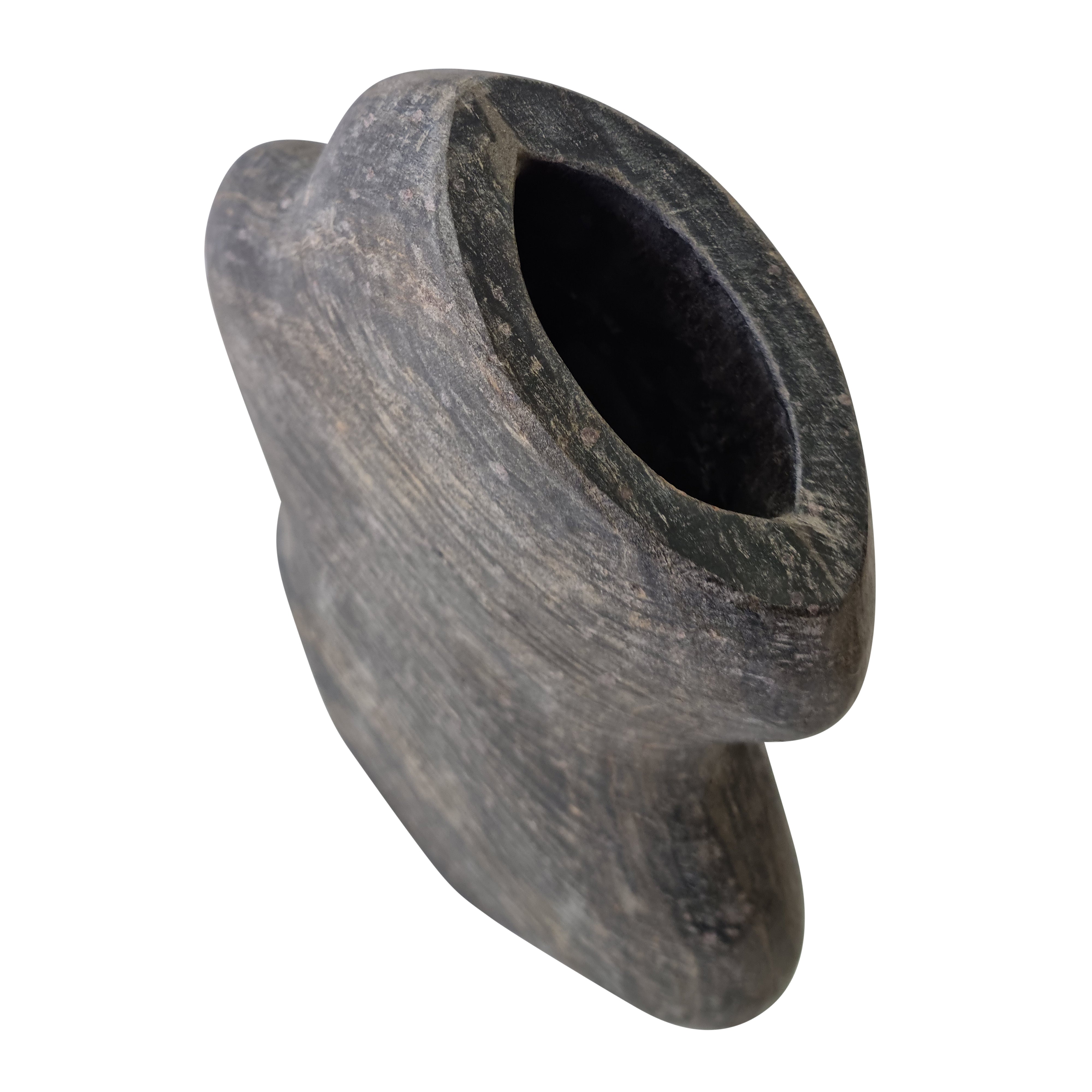 Dean Irregular Vase 25x7.5x30.5cm Slate - Modern Ceramic Home Decor for Living Room, Bedroom, Office & Wedding Centerpiece
