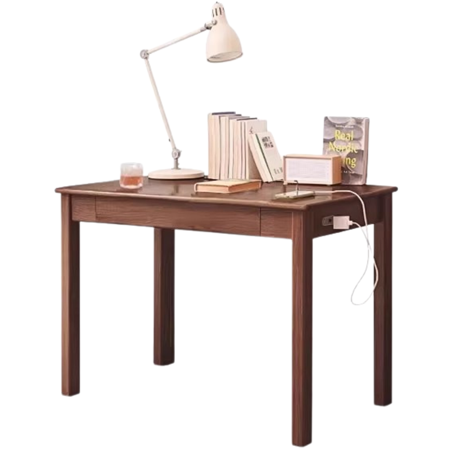 Premium Solid Wood Office Desk - Black Walnut, Oak & Ash Options | Modern Home Office & Executive Workspace Furniture