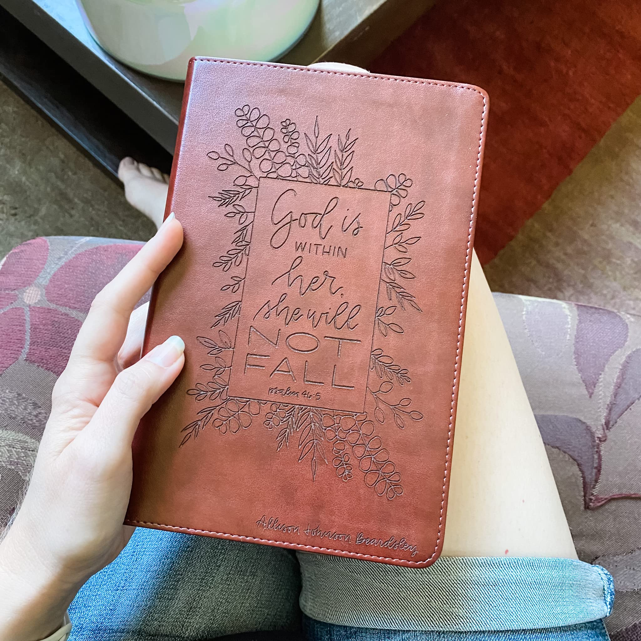 Hand Lettered & Laser Engraved ESV Student Study Bible - Personalized Brown Leather Bible with Custom Name Engraving | Perfect Gift for Graduation, Confirmation & Bible Study