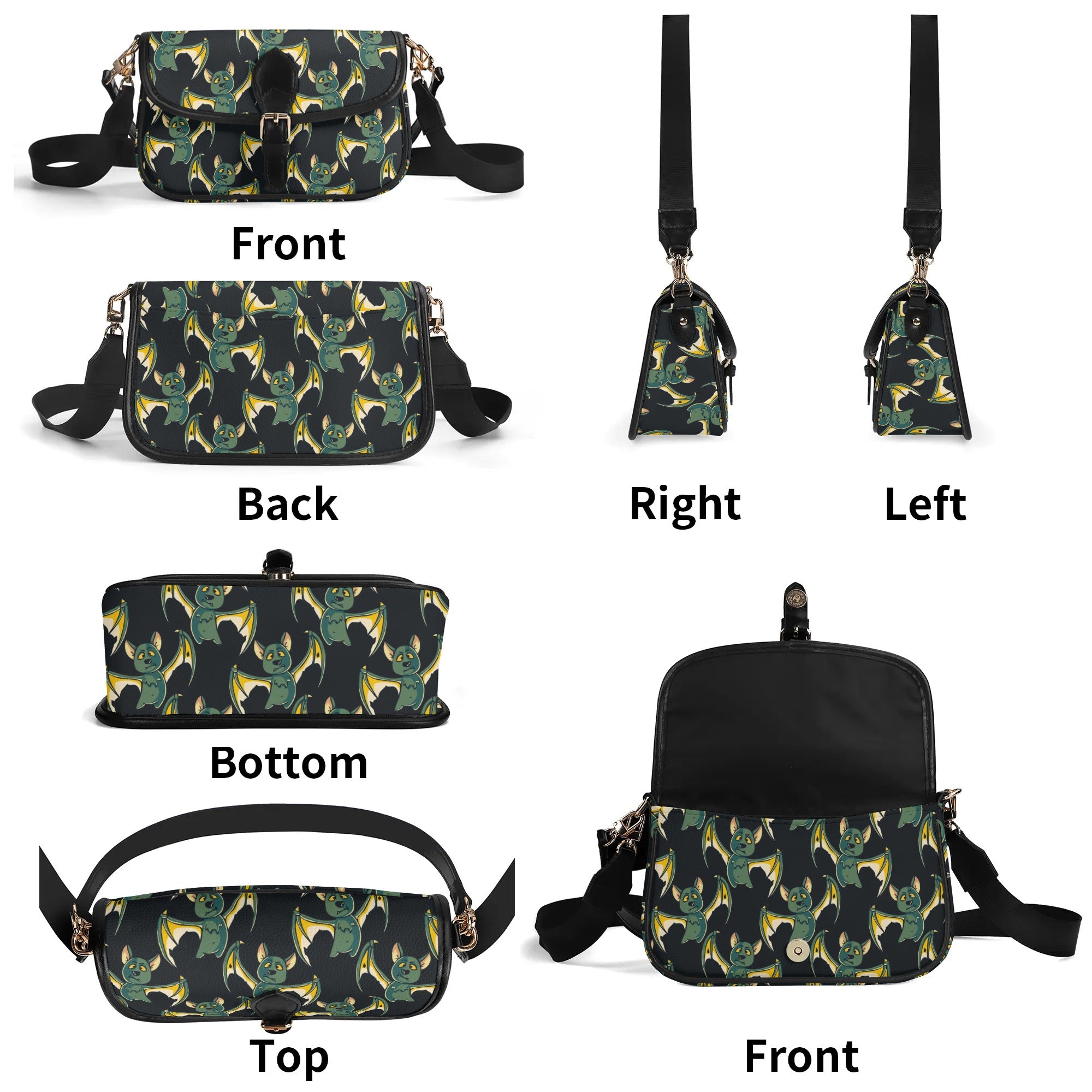 Little Bats Leather Chain Shoulder Bags for Women - Stylish Crossbody Purse with Adjustable Strap, Perfect for Daily Use, Travel, and Night Out