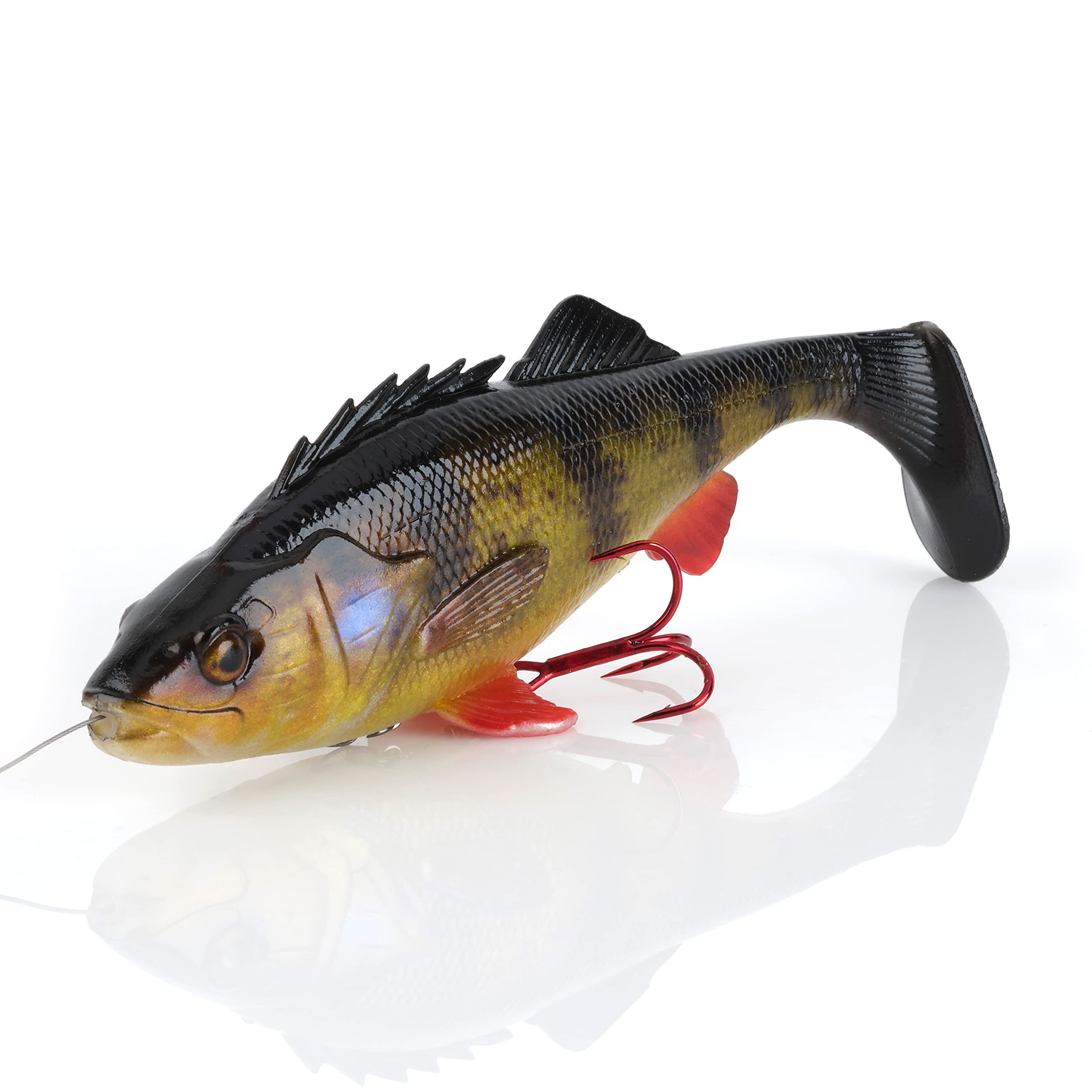 Savage Gear 4D Line Thru Perch Shad Slow Sinking Fishing Lure - Realistic Bait for Bass, Pike & Walleye - Perfect for Freshwater & Saltwater Angling