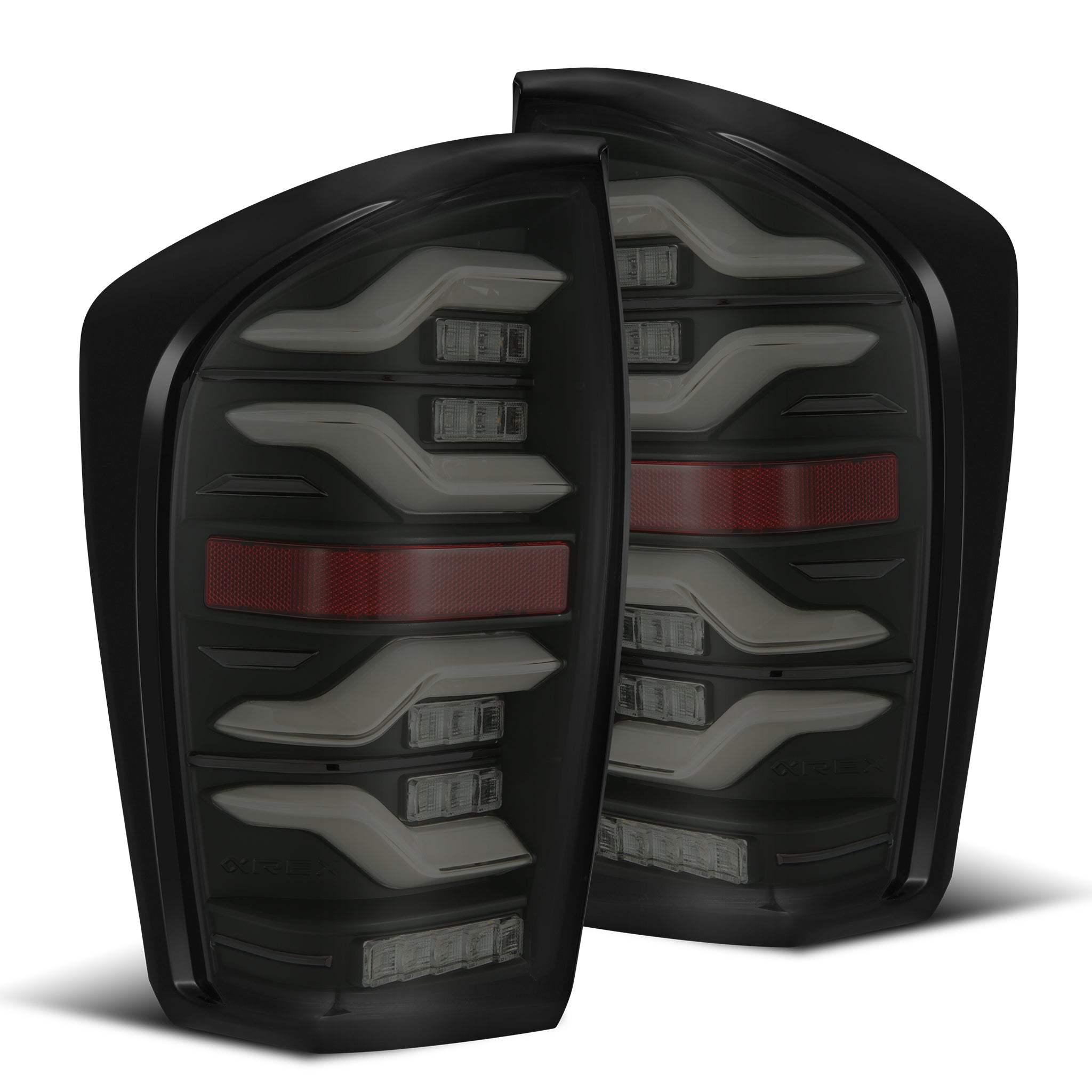16 23 Toyota Tacoma LUXX Series LED Tail Lights - Black Smoke Lens - High Performance LED Brake Lights - Perfect for Off-Road & Night Driving