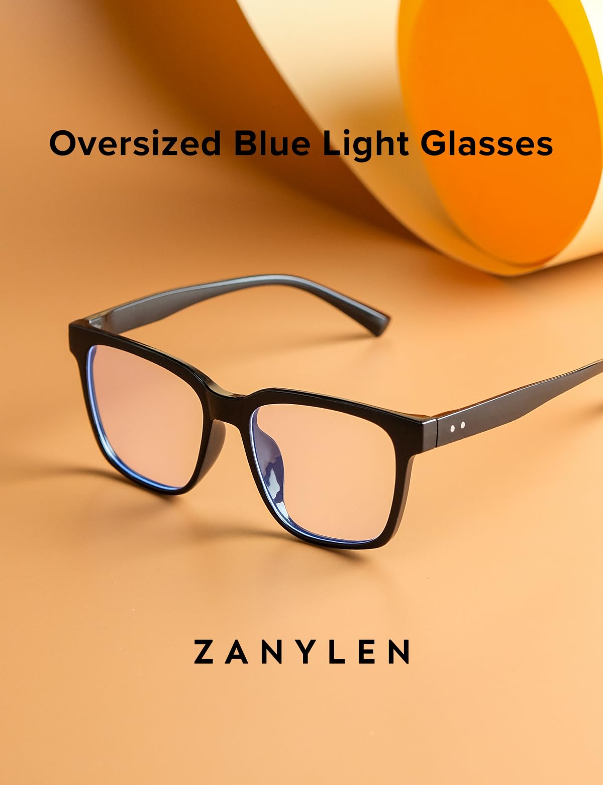 Blue Light Blocking Glasses for Women & Men - Anti Glare Computer Gaming Glasses with TR90 Frame (Black/Clear) - Reduce Eye Strain for Work, Gaming & Screen Time