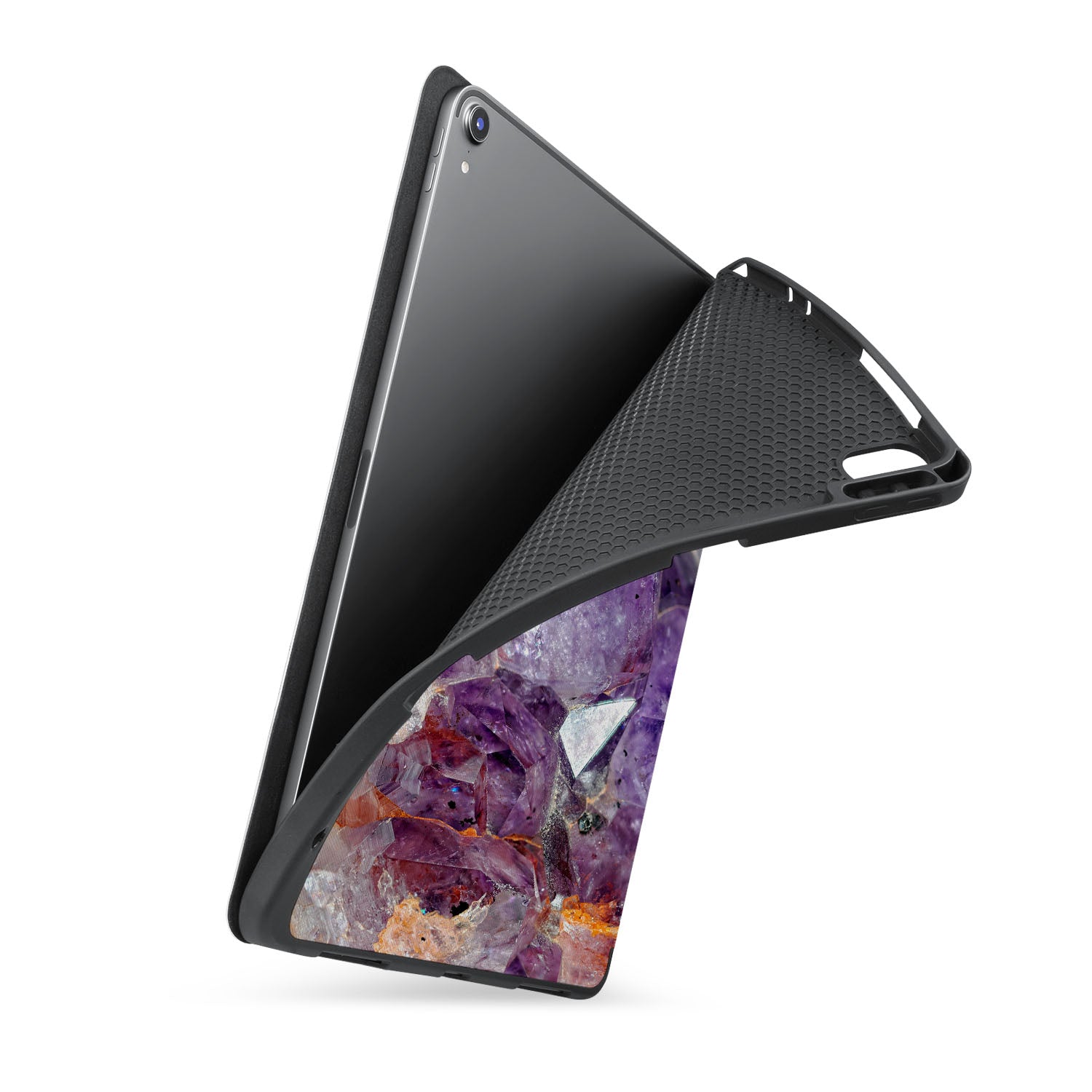 Premium iPad Trifold Case with Crystal Diamond Design - Slim Protective Cover for iPad Air/Pro (6th/5th/4th Gen) | Perfect for Work, Travel & Home Use