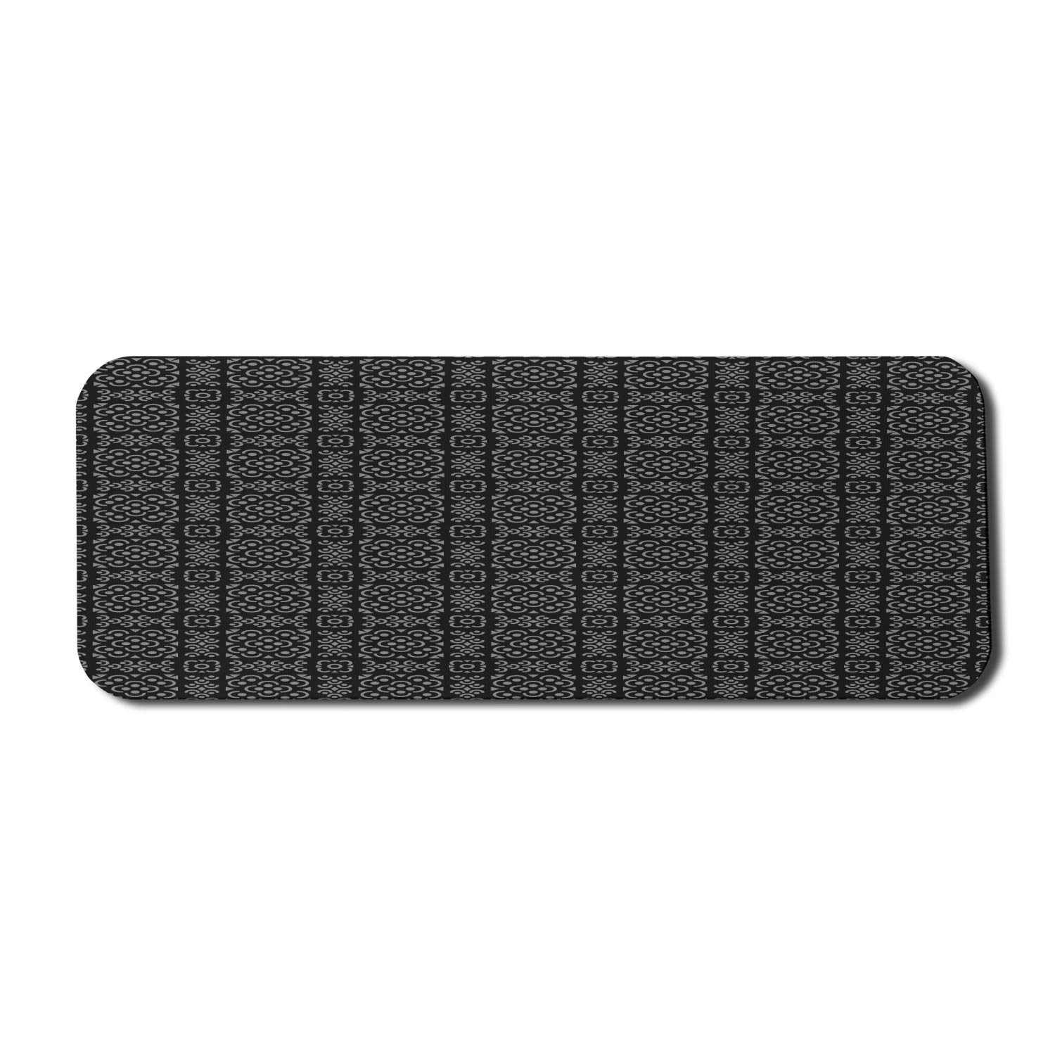 Ambesonne Abstract Computer Mouse Pad - Antique Floral Square Art Print, Non-Slip Rubber Gaming Mousepad (31