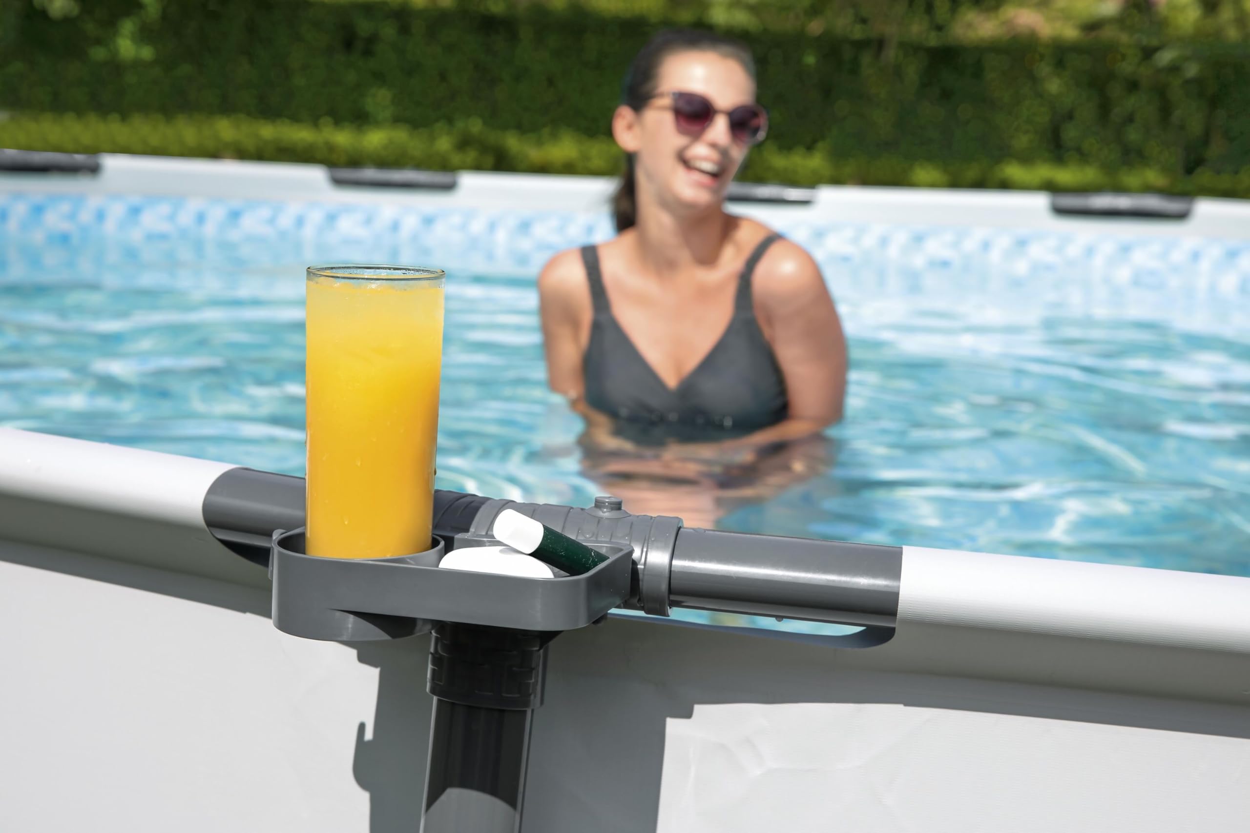 Bestway Flowclear™ Pool Drink Holder Set - 2 Pack, Floating Cup Holder for Swimming Pool, Hot Tub & Beach - Perfect for Summer Drinks, Cocktails & Beverages