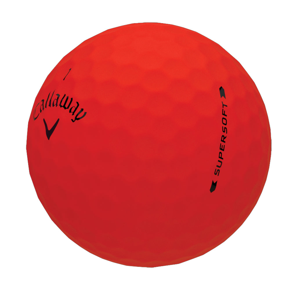 Callaway Supersoft Red Golf Balls - Premium Low Compression Golf Balls for Distance & Accuracy | Perfect for Beginners & High Handicappers | Ideal for Casual Play & Driving Range Practice