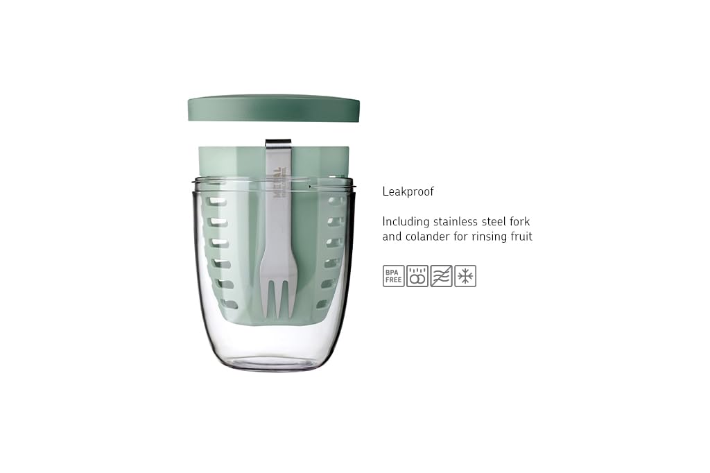 Mepal Ellipse Fruit and Vegetable Storage Container - BPA-Free, Airtight, Microwave Safe - Perfect for Meal Prep, Lunch Box, and Kitchen Organization (Vivid Mauve)