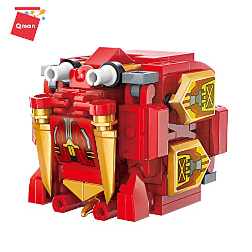 QMAN 177-Piece STEM Building Blocks Kit - Transformable Magic Cube Bricks, Educational Animal Toys for Kids Age 6+, Creative Construction Learning Gift for Boys & Girls (Bull Model) | Perfect for Classroom STEM Activities, Birthday Gifts & Family Bonding Time