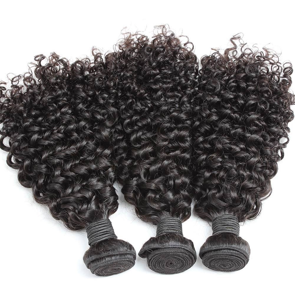 Brazilian Virgin Hair Bundles Deep Curly 100% Unprocessed Human Hair Weave Extensions - 3 Bundles (22