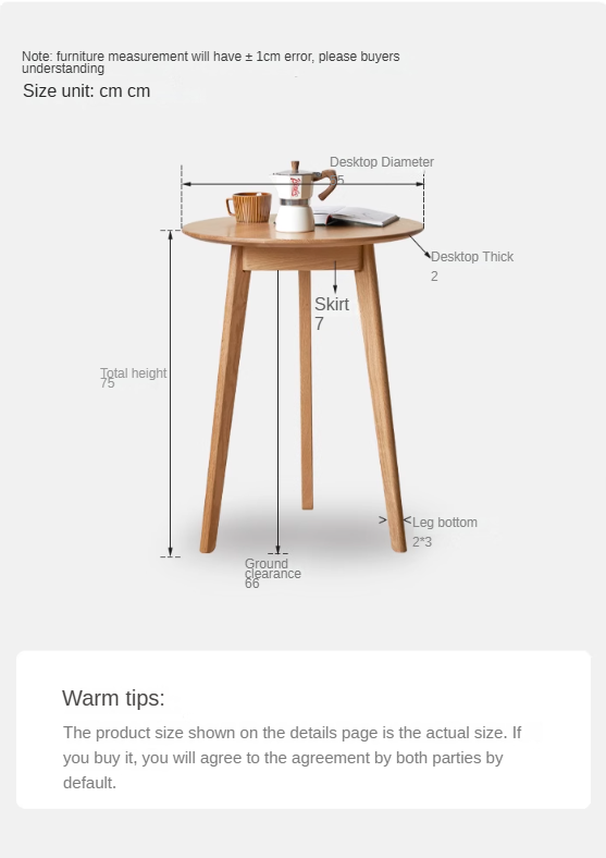 Solid Oak Wood Side Table - Rustic End Table for Living Room, Bedroom, or Patio - Perfect for Coffee, Books, and Decor