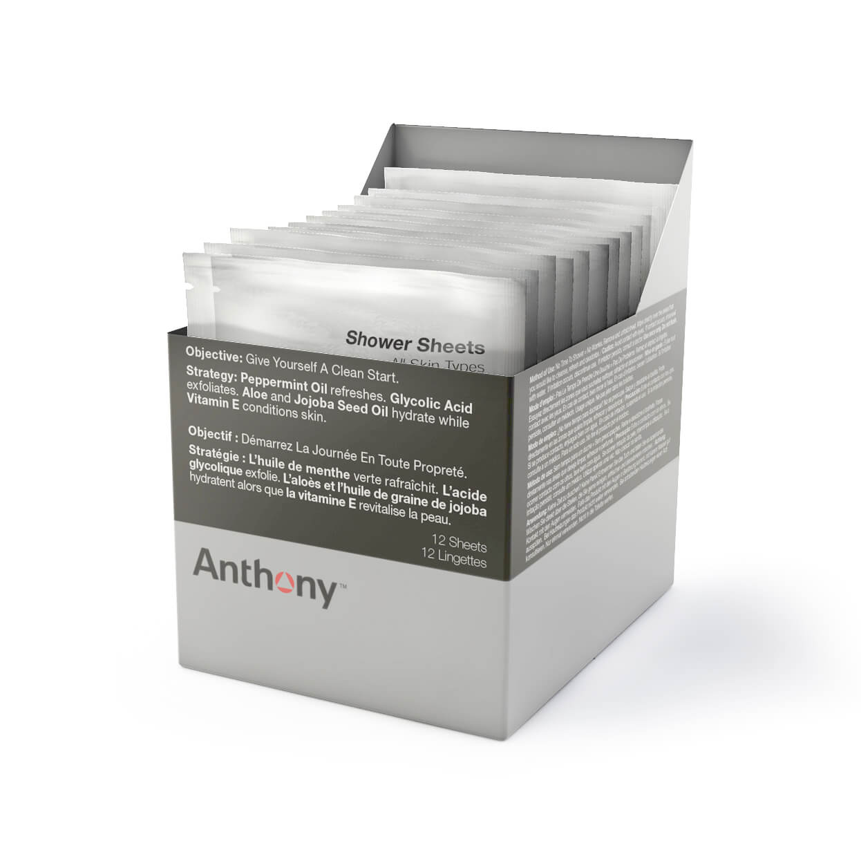 Anthony Shower Sheets - Refreshing Body Wipes for Gym, Travel & Outdoor Activities | Quick Cleanse for Post-Workout & On-The-Go Hygiene