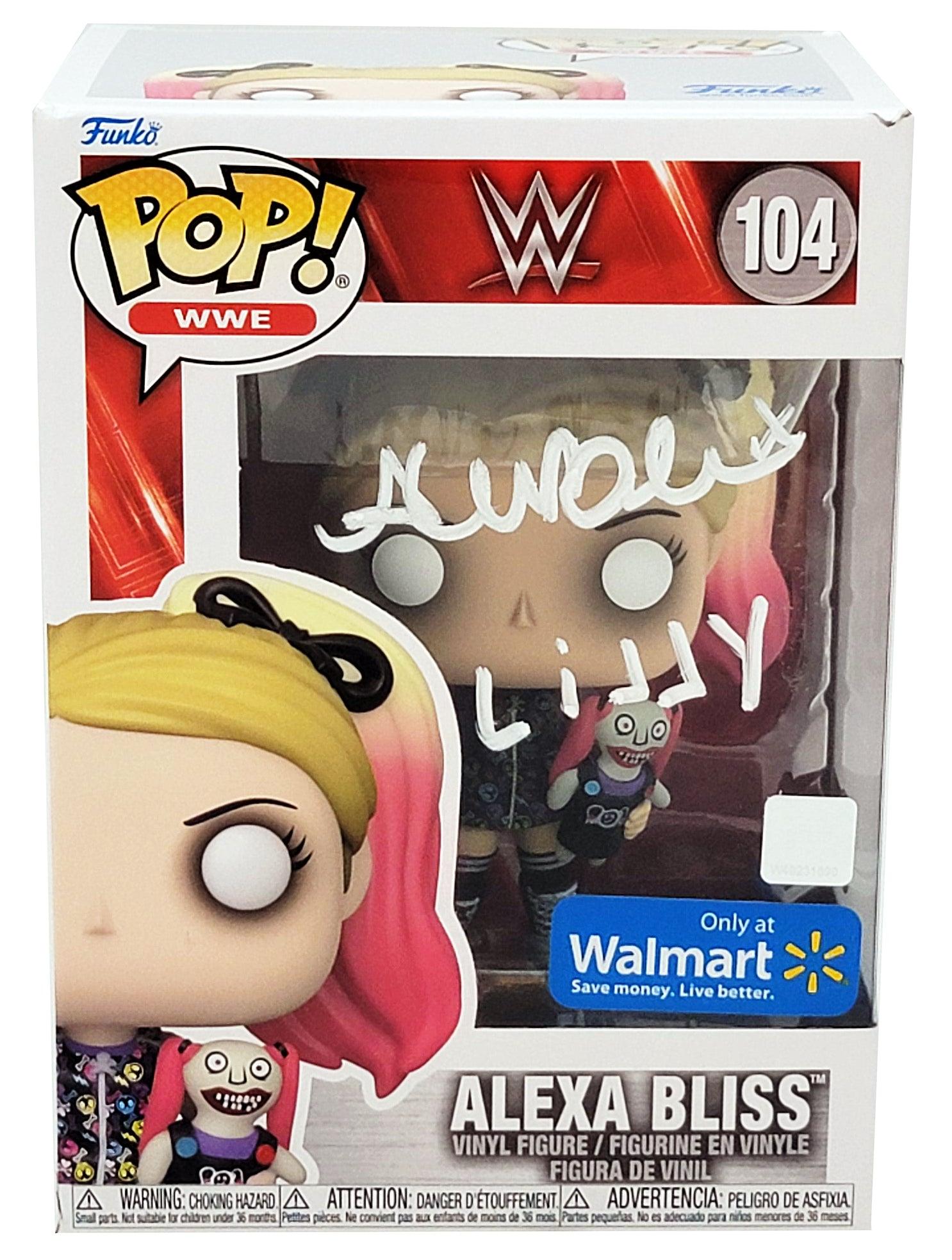 Alexa Bliss Autographed Funko Pop #104 Vinyl Figure - WWE Collectible - Limited Edition Signed Memorabilia - Perfect for WWE Fans, Collectors, and Home Display