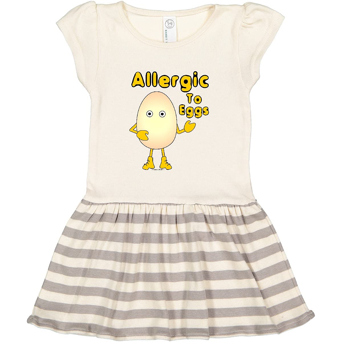 Inktastic Allergic to Eggs Toddler Dress - Cute & Comfortable Egg Allergy Kids Outfit for Girls & Boys - Perfect for Birthday Parties, School & Family Gatherings