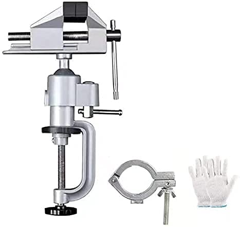 360° Swivel & Tilt Universal Bench Vise Clamp - 3 Inch Heavy Duty Table Vise for Woodworking, Metalworking & DIY Projects - Secure Workpiece for Drilling, Sawing & Sanding