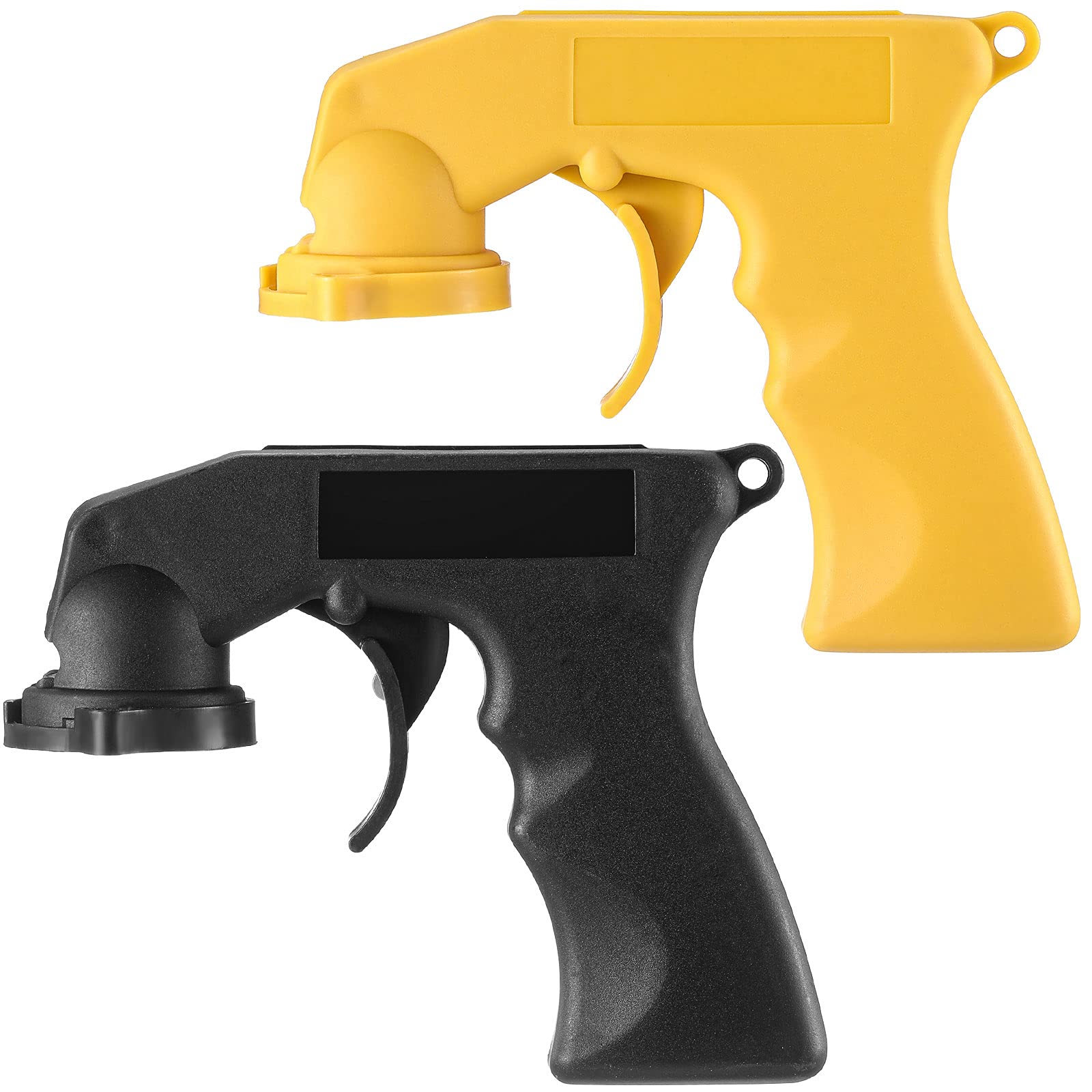 2 Pack Spray Can Handle Trigger - Ergonomic Full Grip Paint Sprayer Adapter for Aerosol Cans (Black & Yellow) - Perfect for DIY Painting, Automotive Touch-ups & Home Improvement Projects