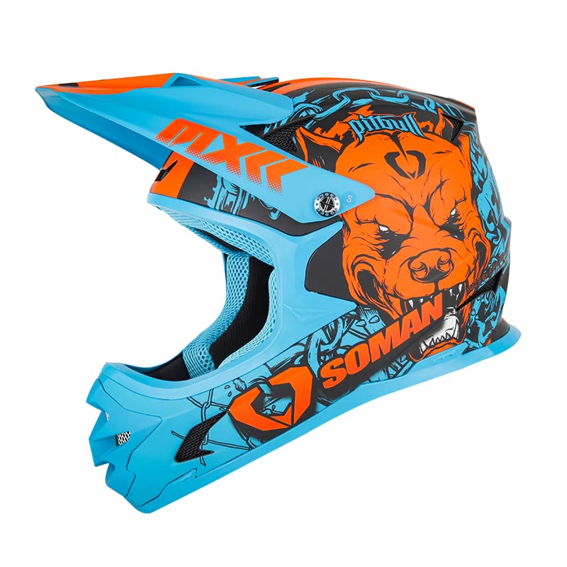 Best DOT Approved Full Face Motorcycle Helmet for Adults - Motocross & ATV Off-Road Riding - Durable Protection for Racing, Trail Riding & Adventure Sports