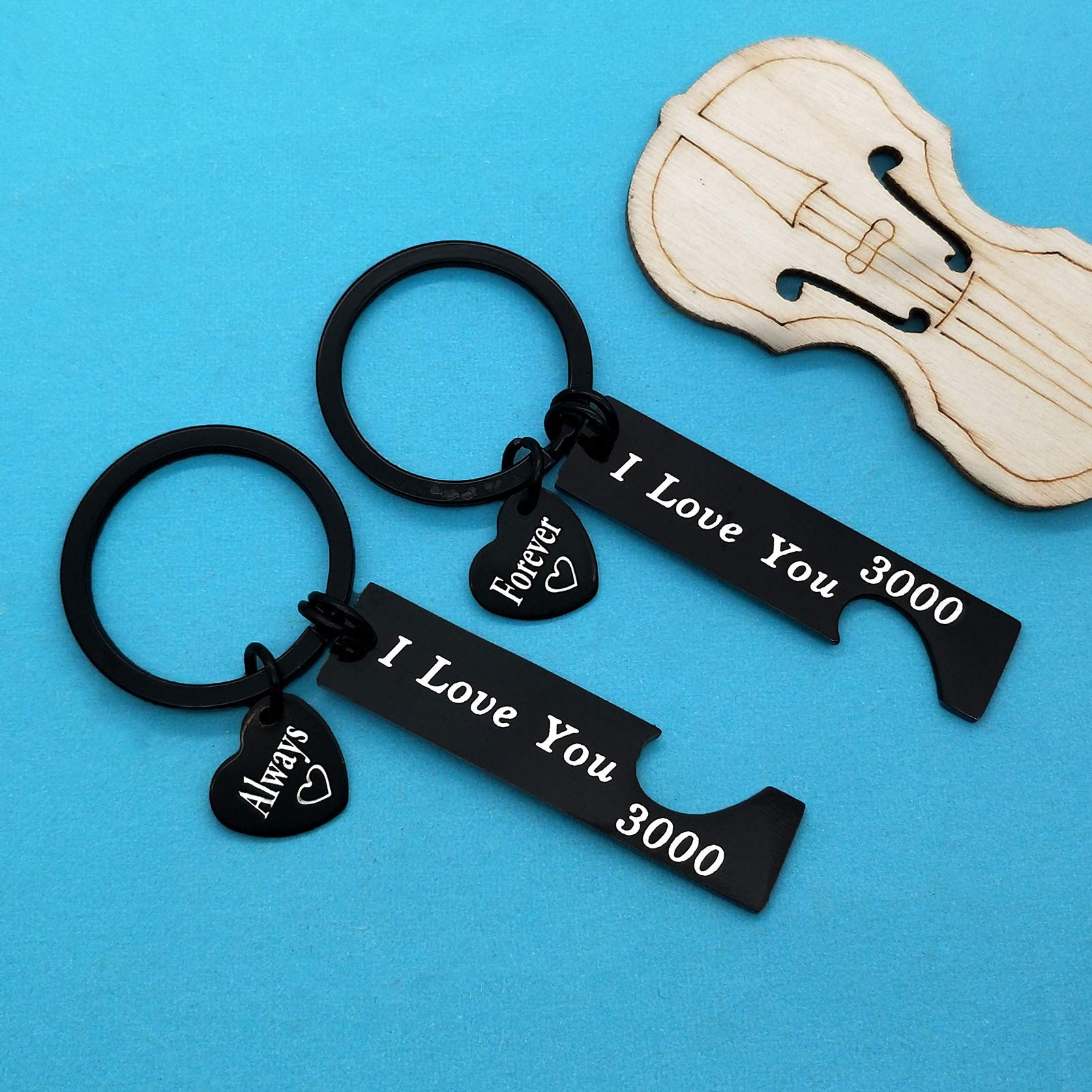 I Love You 3000 Keychain - Romantic Valentine's Day Gift for Boyfriend, Girlfriend, Husband or Wife - Perfect Couples Gift for Christmas, Birthday & Anniversary - Cute Love Token for Everyday Carry & Special Moments