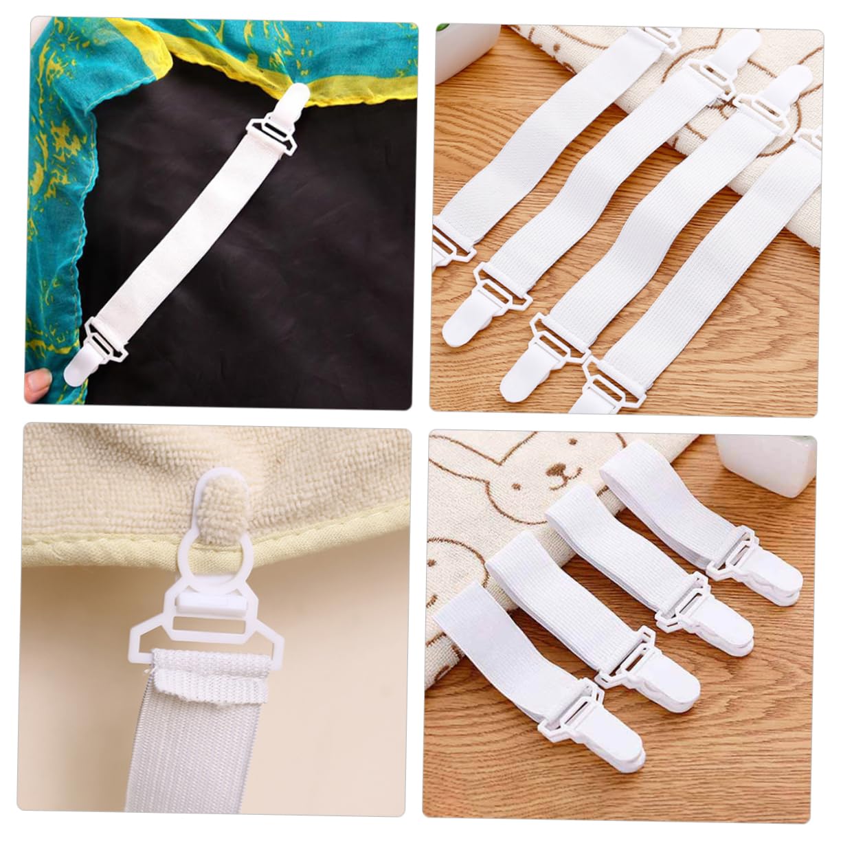 Uonlytech 20-Pack Heavy Duty Sheet Straps - Secure Mattress & Keep Bed Sheets in Place - Perfect for Deep Pocket, Adjustable & King Size Beds - Ideal for Home, Hotel & Dorm Organization