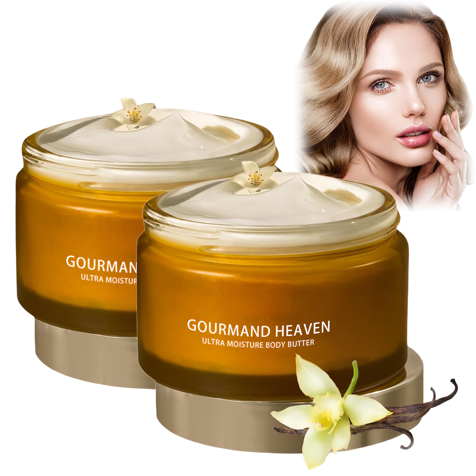 Orena Gourmand Heaven Body Butter & Scented Body Oil Set - Ultra Hydrating Moisturizer for Dry Skin - Perfect for Spa Nights & Self-Care Rituals