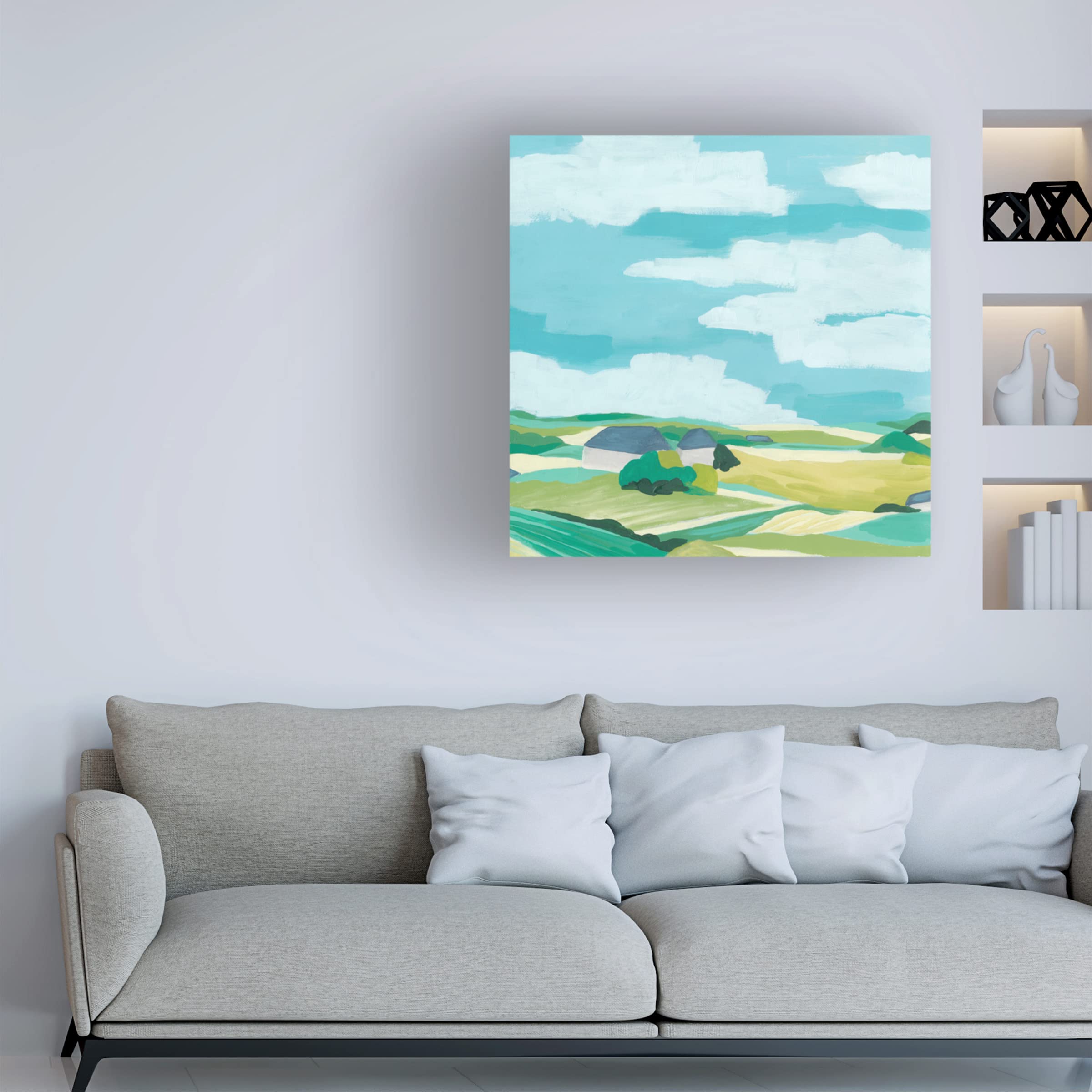 Trademark Fine Art 'Village Valley I' Canvas Wall Art Print by June Erica Vess - Perfect for Living Room, Bedroom & Office Decor