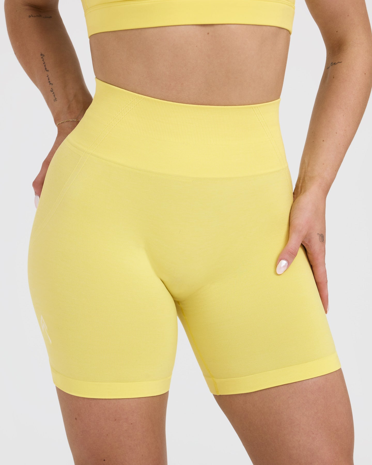 Effortless Seamless Shorts for Women - Soft & Stretchy Lemon Yellow Yoga Shorts | Perfect for Workout, Lounge & Summer Activities