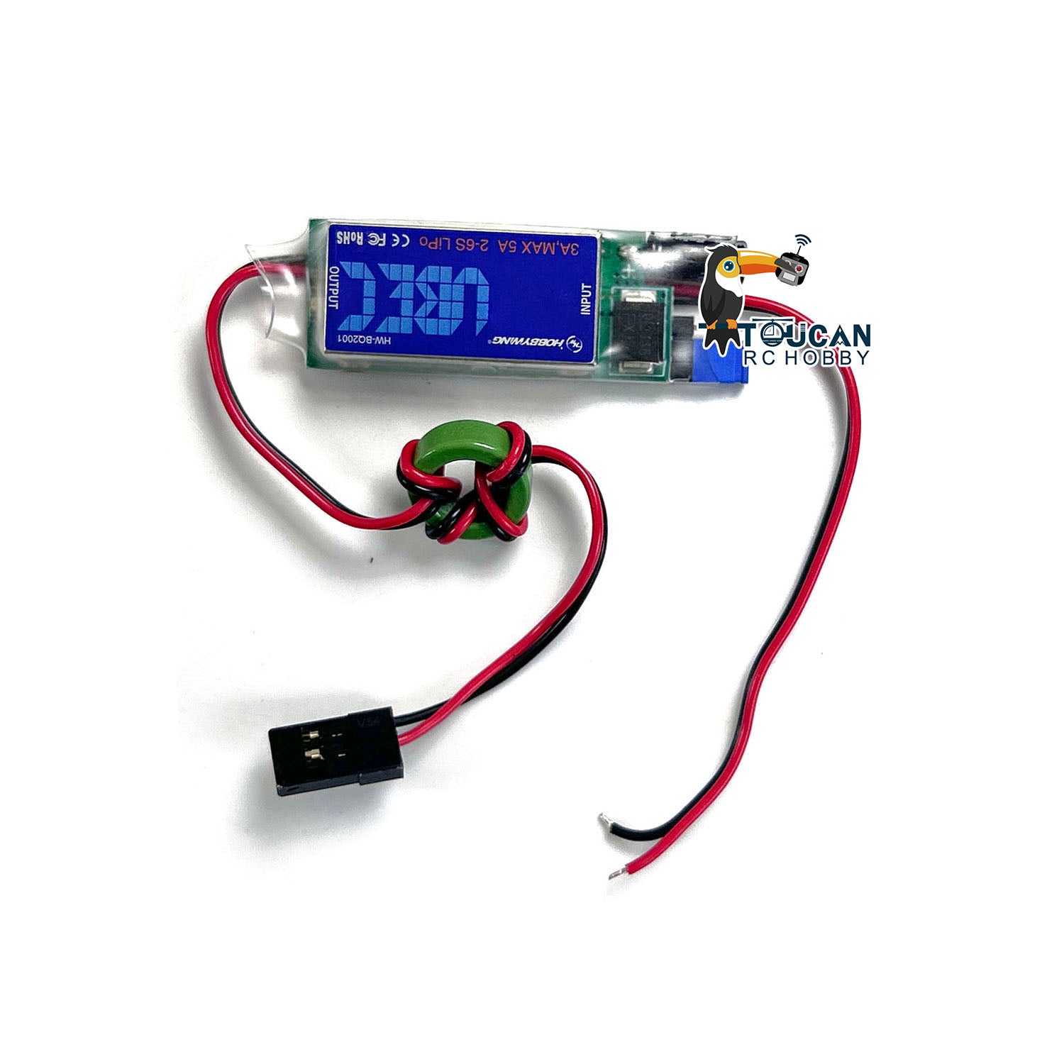 Hobbywing 3A UBEC 2-6S Lipo Battery for RC Tractor, Dumper Truck & Radio Controlled Vehicles - Essential Spare Parts Accessory for Off-Roading & Construction Site Play