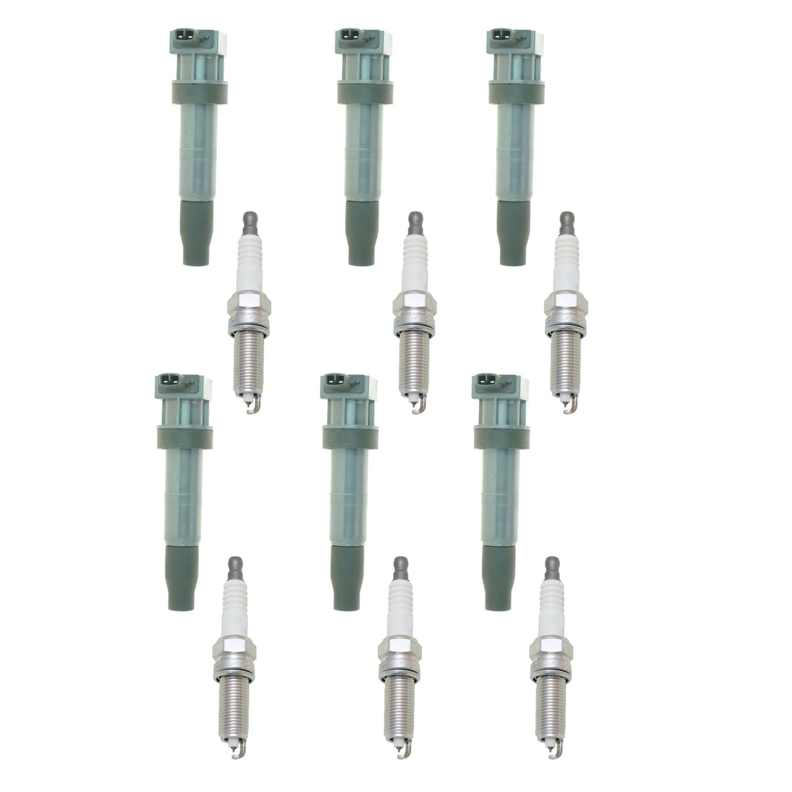 NGK Spark Plug & Ignition Coil Kit - 12 Piece Set Compatible with Hyundai Kia Models | High Performance Engine Parts for Smooth Acceleration & Fuel Efficiency | Perfect for Tune-Ups & Engine Maintenance