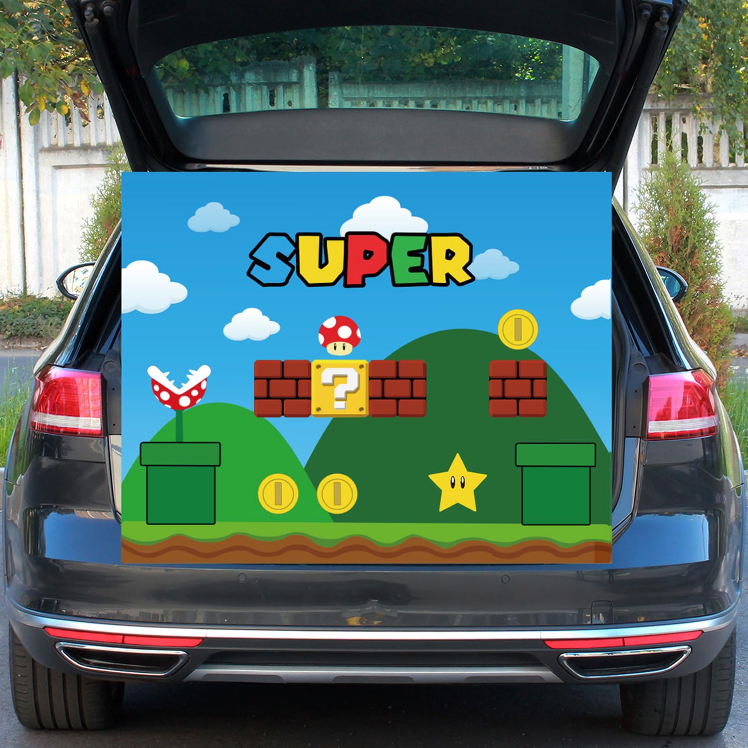 Halloween Trunk or Treat Car Decorations - Cartoon SUV Decor for Halloween Garage Door & Car - Perfect for Trick or Treating, Halloween Parties & Neighborhood Events
