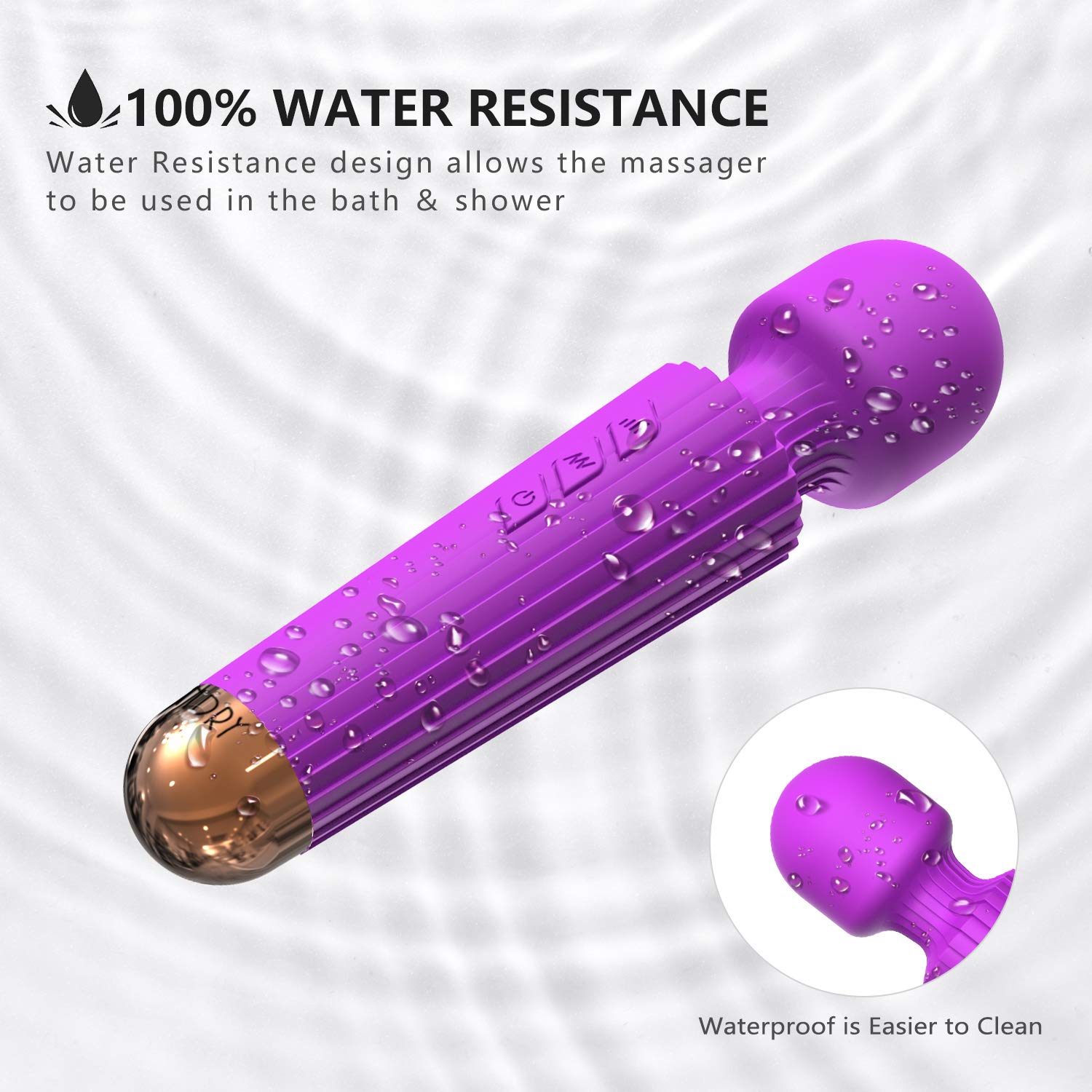 Premium G-Spot Vibrator for Women - 20 Vibration Modes & 8 Speed Settings, USB Rechargeable Waterproof Wand Massager - Quiet Cordless Sex Toy for Her Pleasure (Stripe Purple) - Perfect for Solo Play, Couples Intimacy & Relaxation