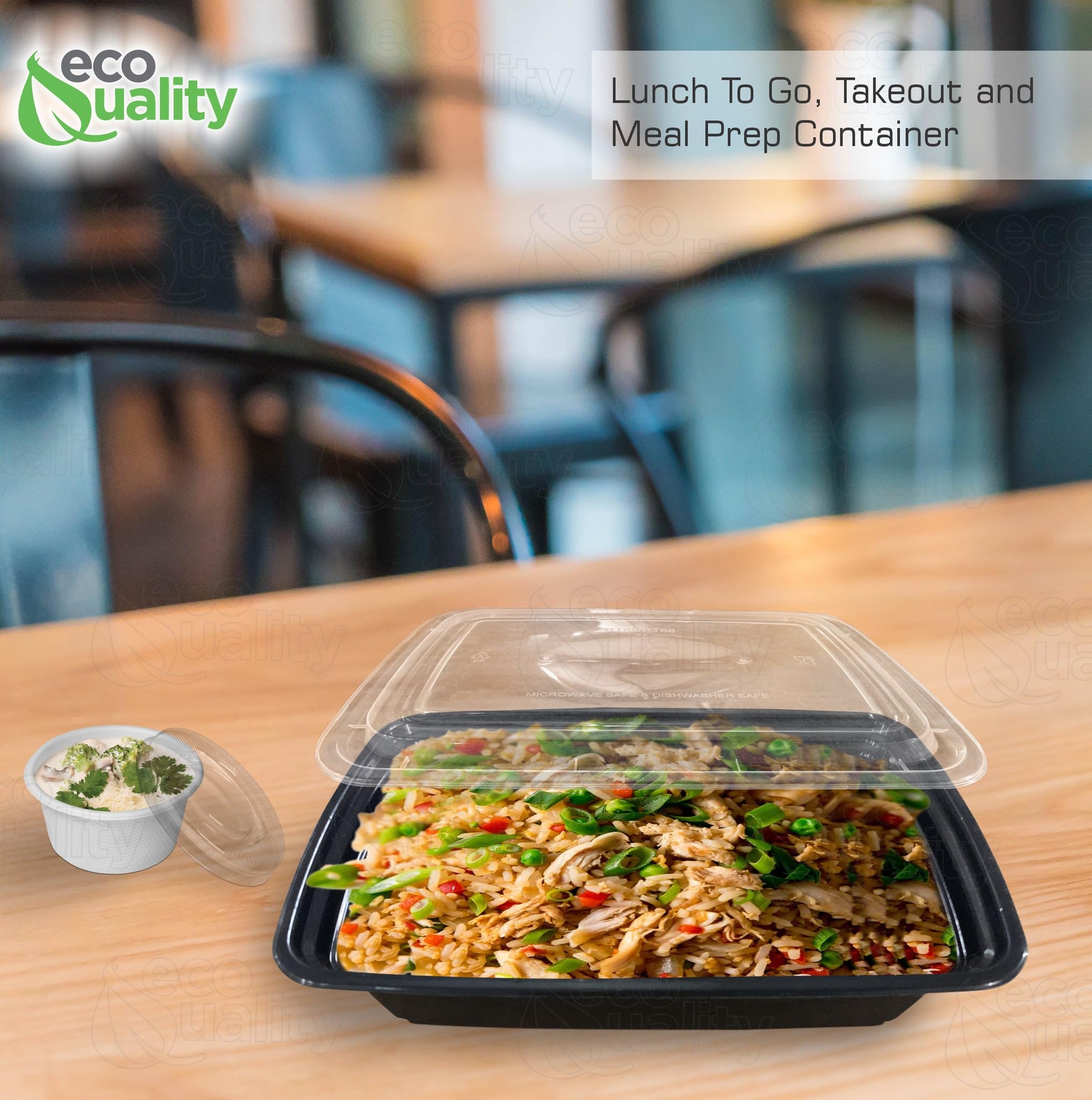 50 Pack Reusable 28 oz BPA-Free Food Storage Containers with Lids | Microwave, Freezer & Dishwasher Safe | Airtight Stackable Meal Prep Containers for Lunch, Bento Box, Leftovers & Meal Prepping | Perfect for Office, School & Picnics