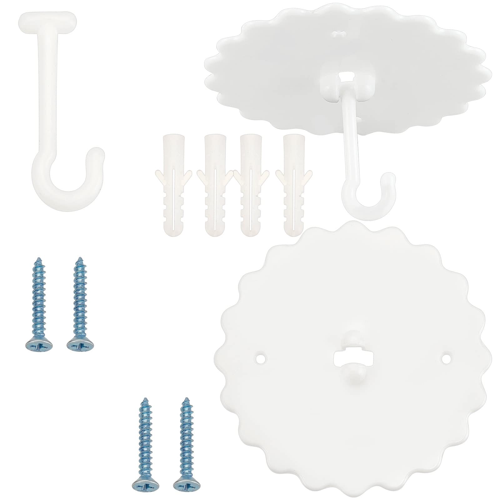 GORGECRAFT 2PCS Ceiling Mosquito Net Hooks - Strong Bunk Bed Hangers for Canopy & Nets