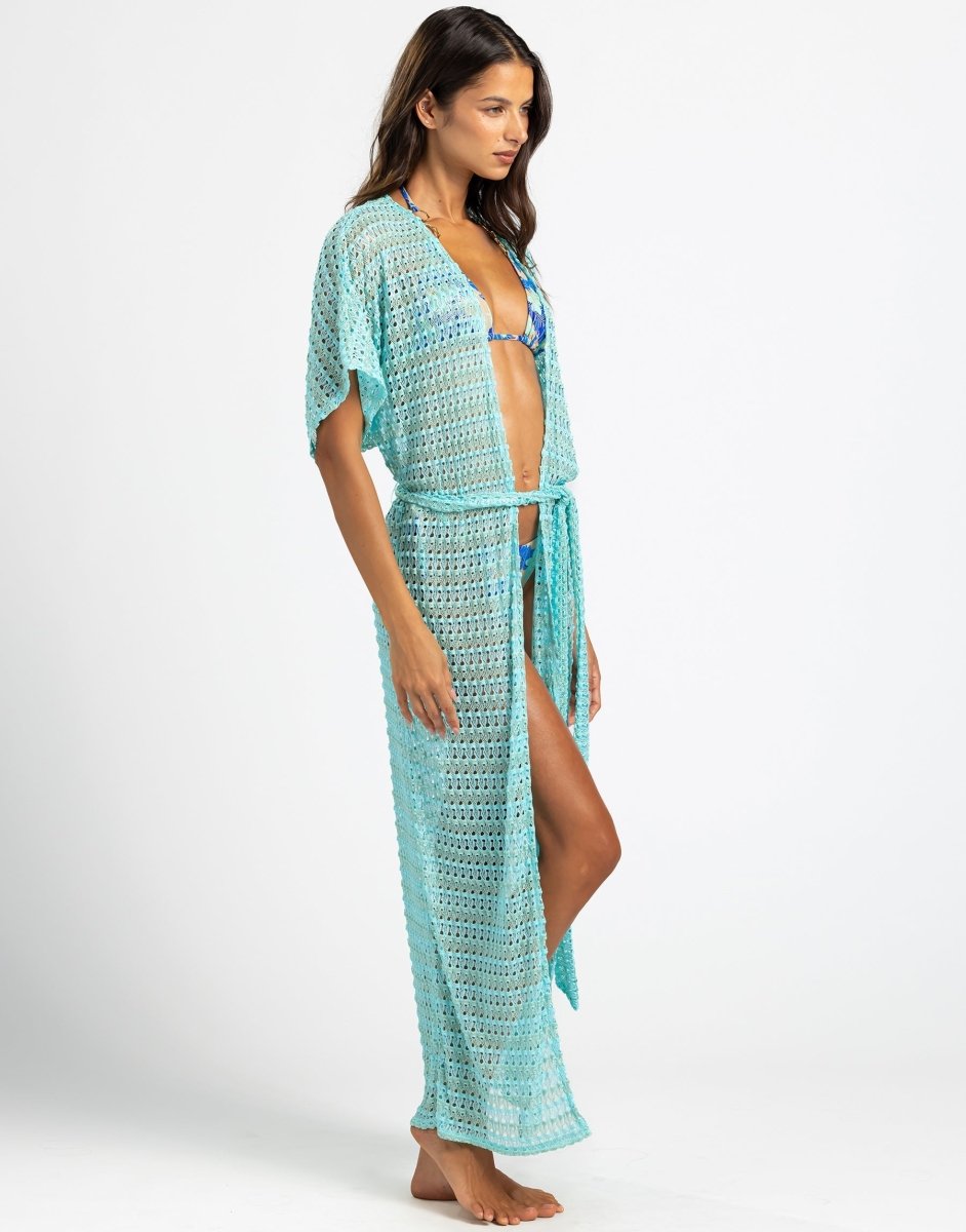 Camden Maxi Kaftan Dress - Elegant Frozen-Inspired Flowy Beach Cover Up for Summer Vacations & Pool Parties