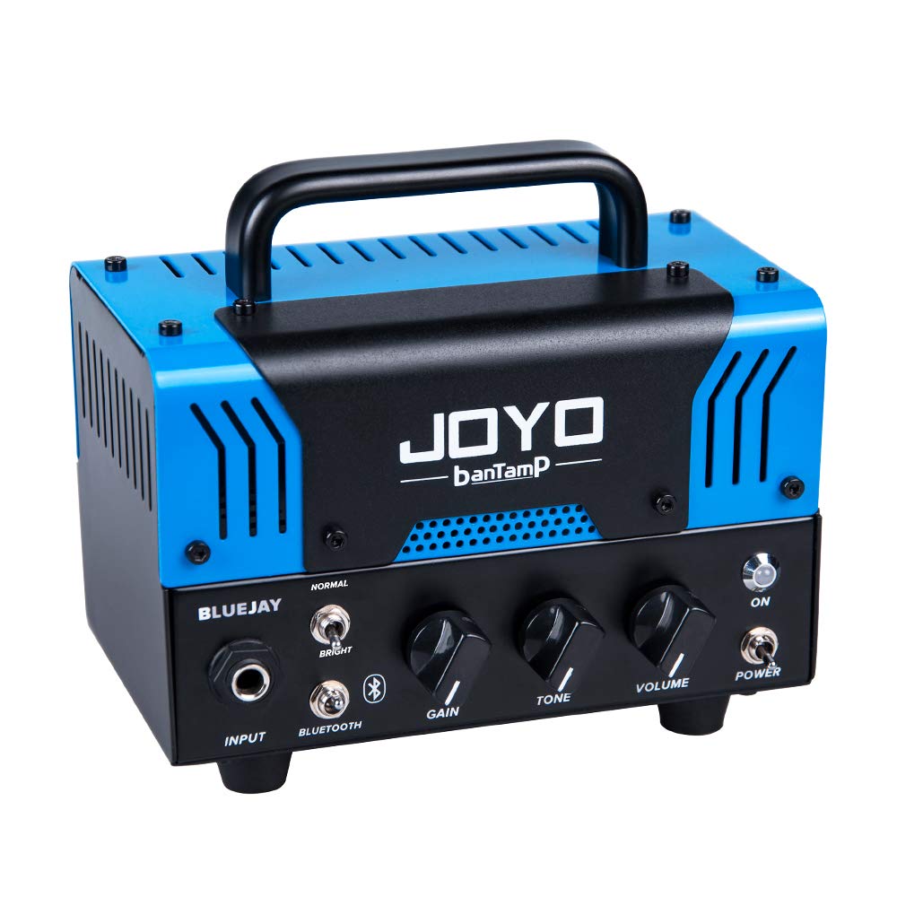 JOYO Bluejay BanTamp 20W Hybrid Tube Guitar Amp Head with Bluetooth - 2-Channel Preamp for Electric Guitar - Perfect for Home Practice, Studio Recording & Live Performances
