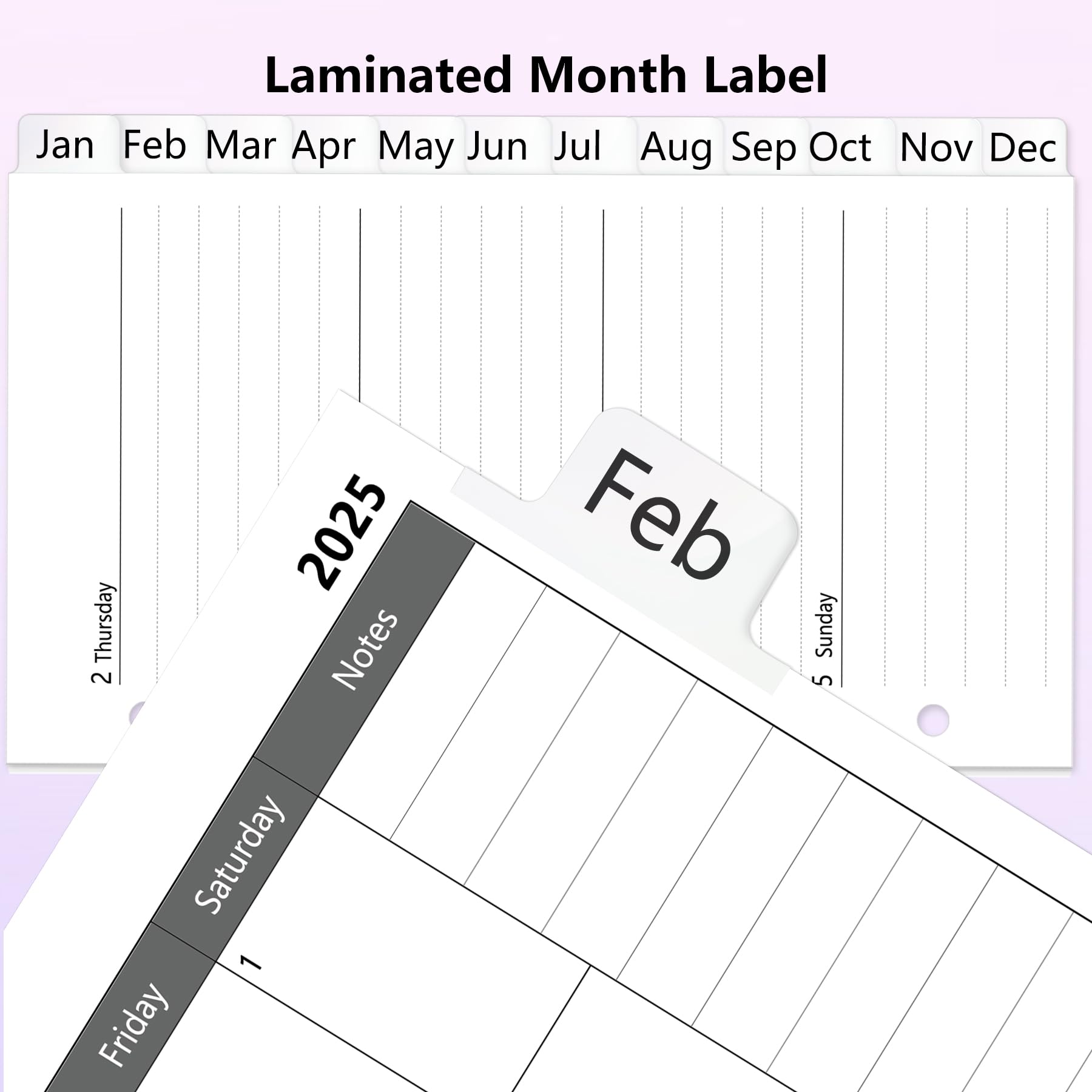 Antner 2025 Weekly & Monthly Planner Refill - A6 Size (3.75