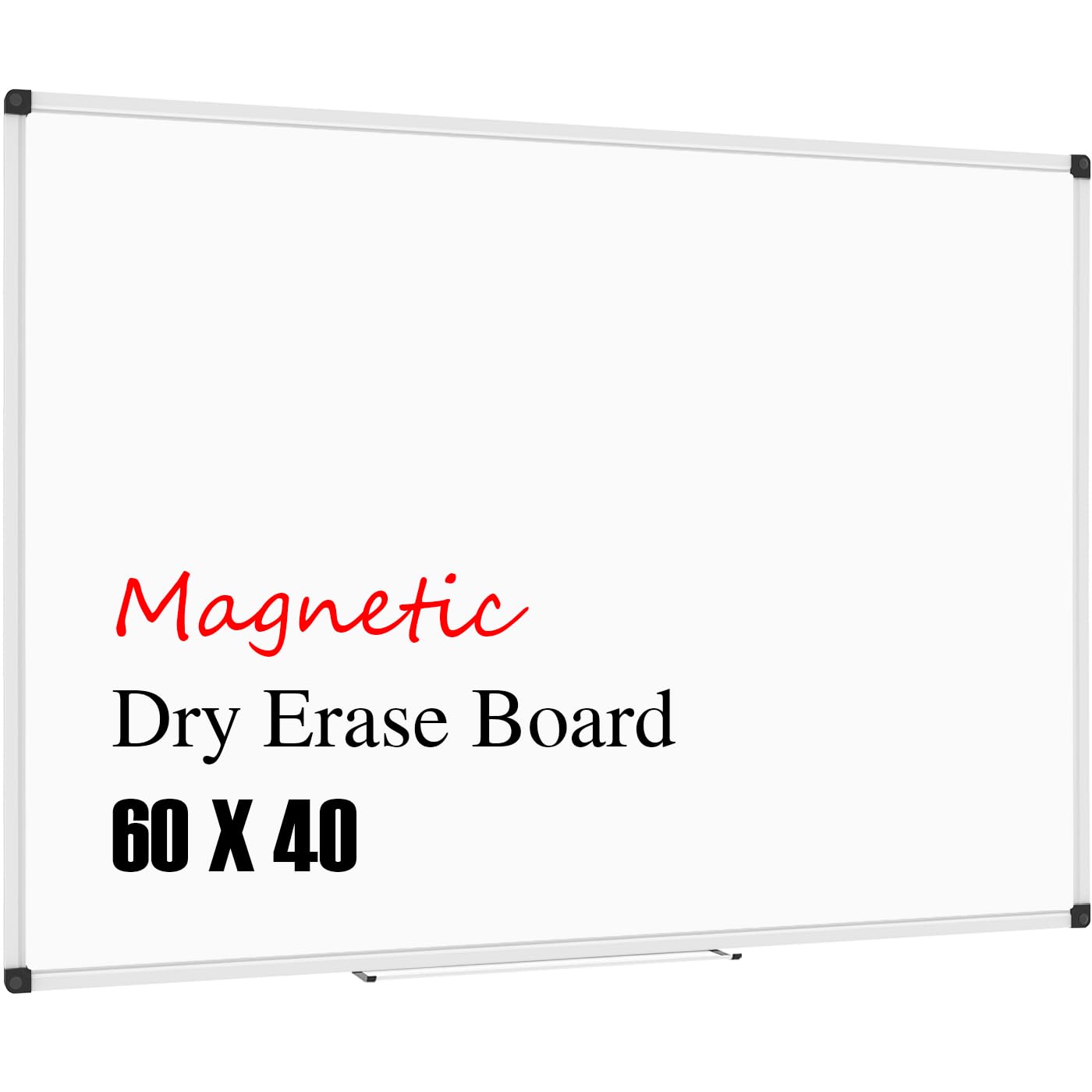 XBoard 60 x 40 Inch Extra Large Magnetic Whiteboard - Giant Dry Erase Board for Wall with Marker Tray | 5' x 3' Aluminum Frame Presentation Board for Office, Classroom & Home Use
